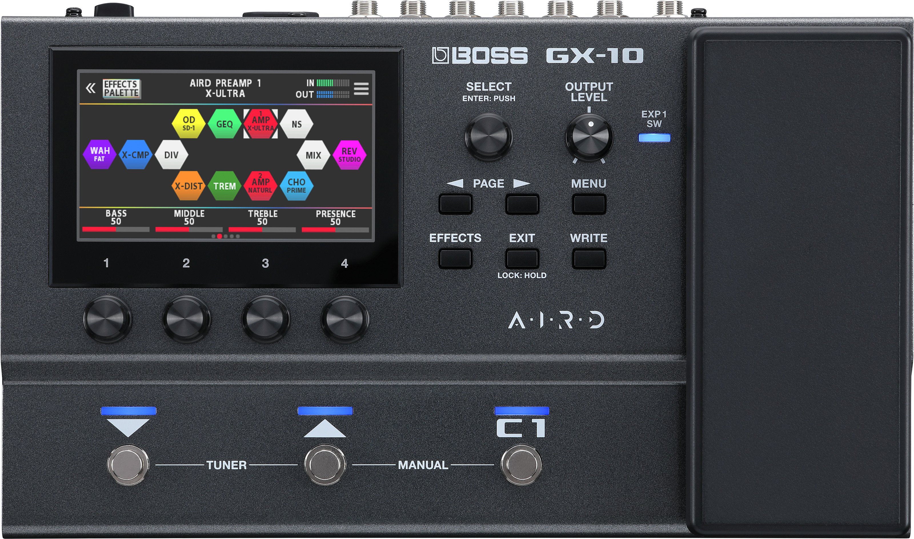 Boss GX-10 Guitar Amp and Multi FX Processor Pedal - GX-10_top.jpg