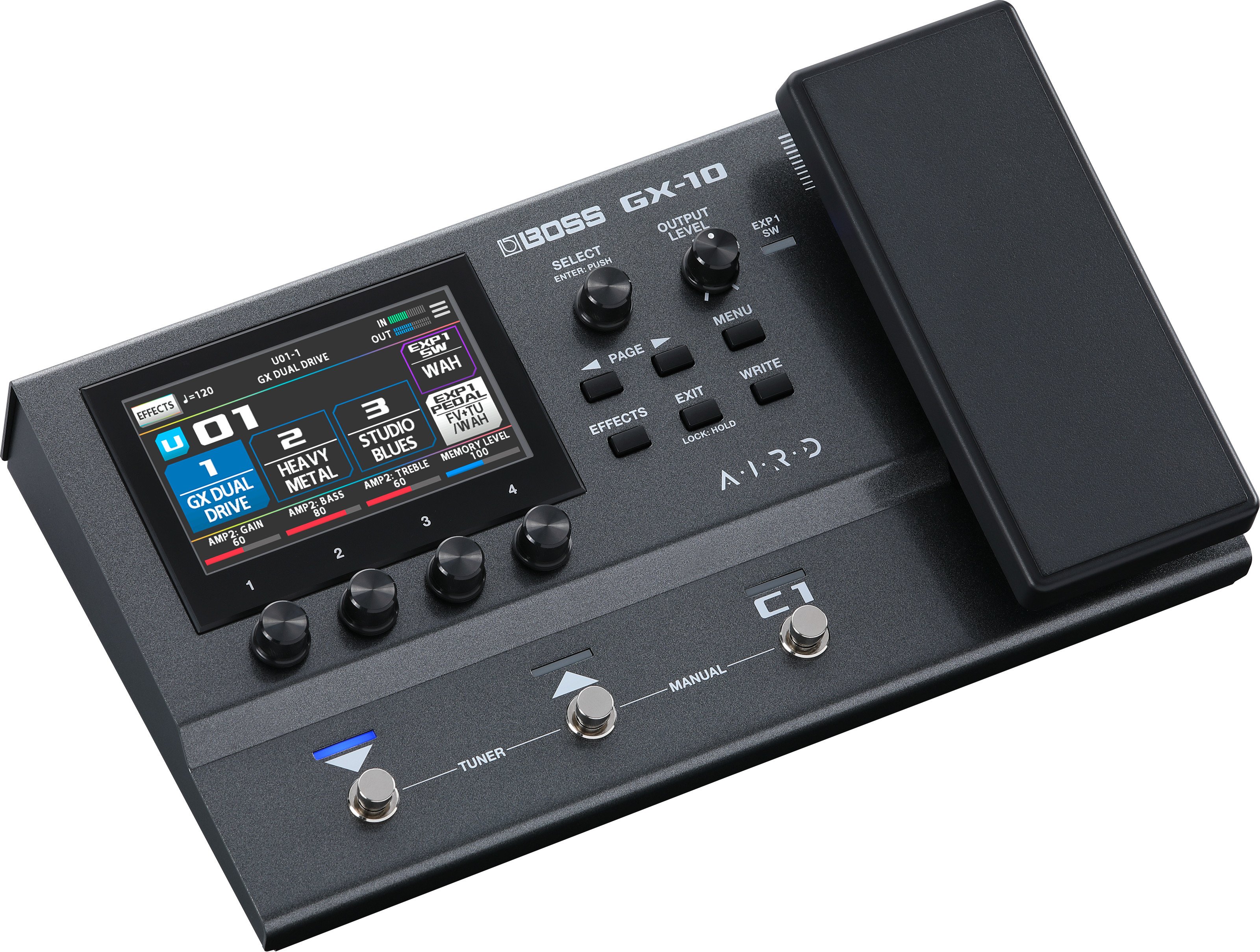 Boss GX-10 Guitar Amp and Multi FX Processor Pedal - GX-10_angle.jpg