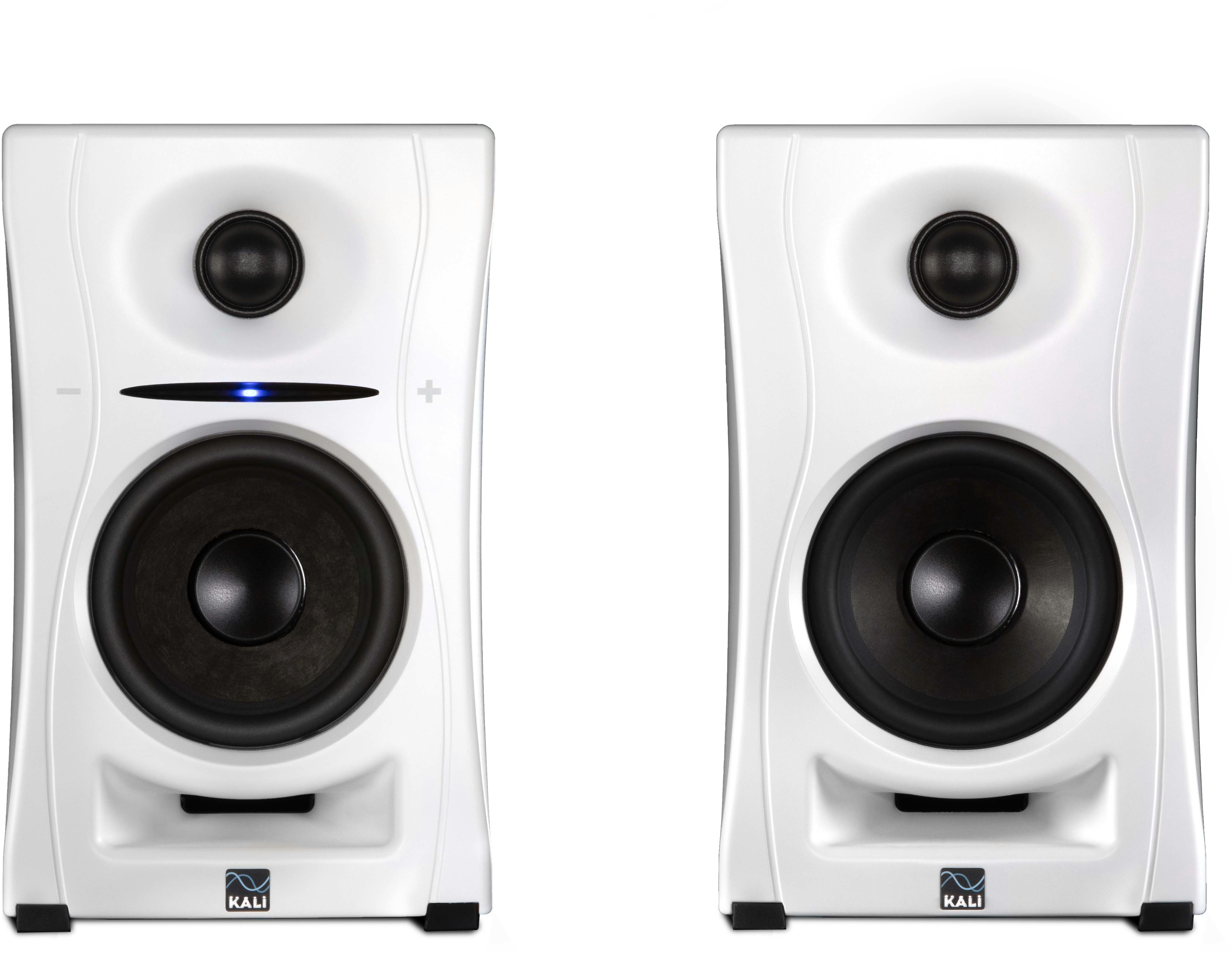 KALI 4 Inch 2-Way powered loudspeaker system withBluetooth (Pair) White - Front Both.jpg