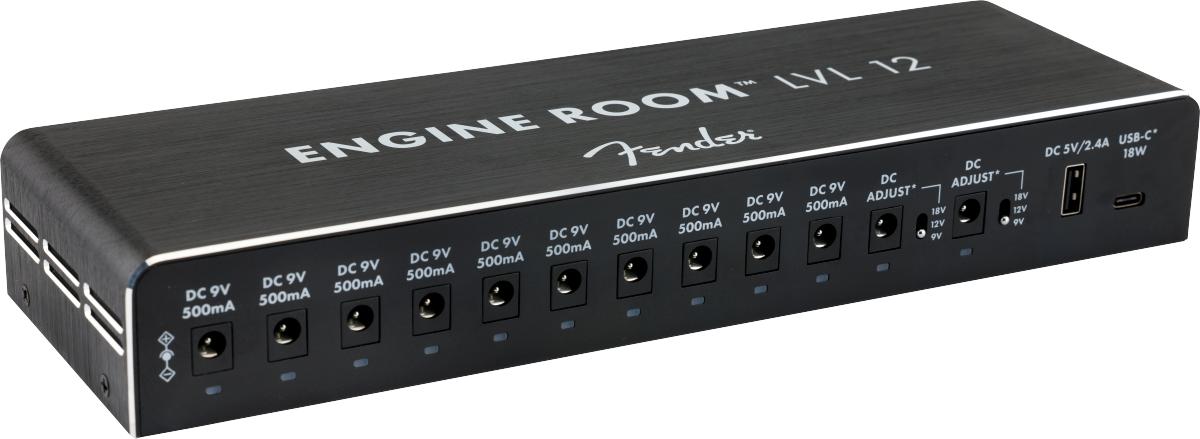 Fender Lvl12 Engine Room Pedal Power Supply in Black - 0230104013_fen_acc_frt_1_nr.jpg