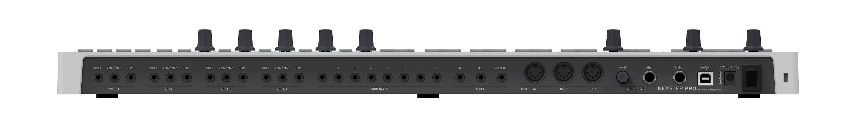 Arturia Keystep Pro 37-key MIDI Keyboard & Controller & Multi-channel Sequencer - 373395-1. Main Image KeyStep Pro Back.jpg