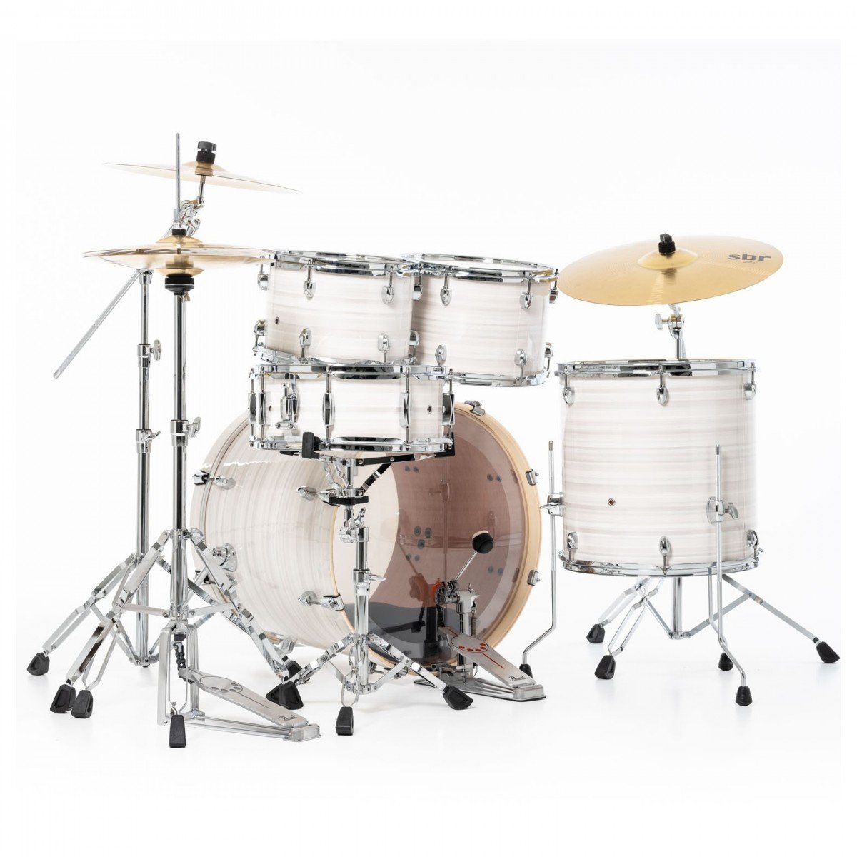 Pearl Export 5 pc Drum Kit in Slipstream White - Pearl Export 5 pc Drum Set in Slipstream White 3.jpg