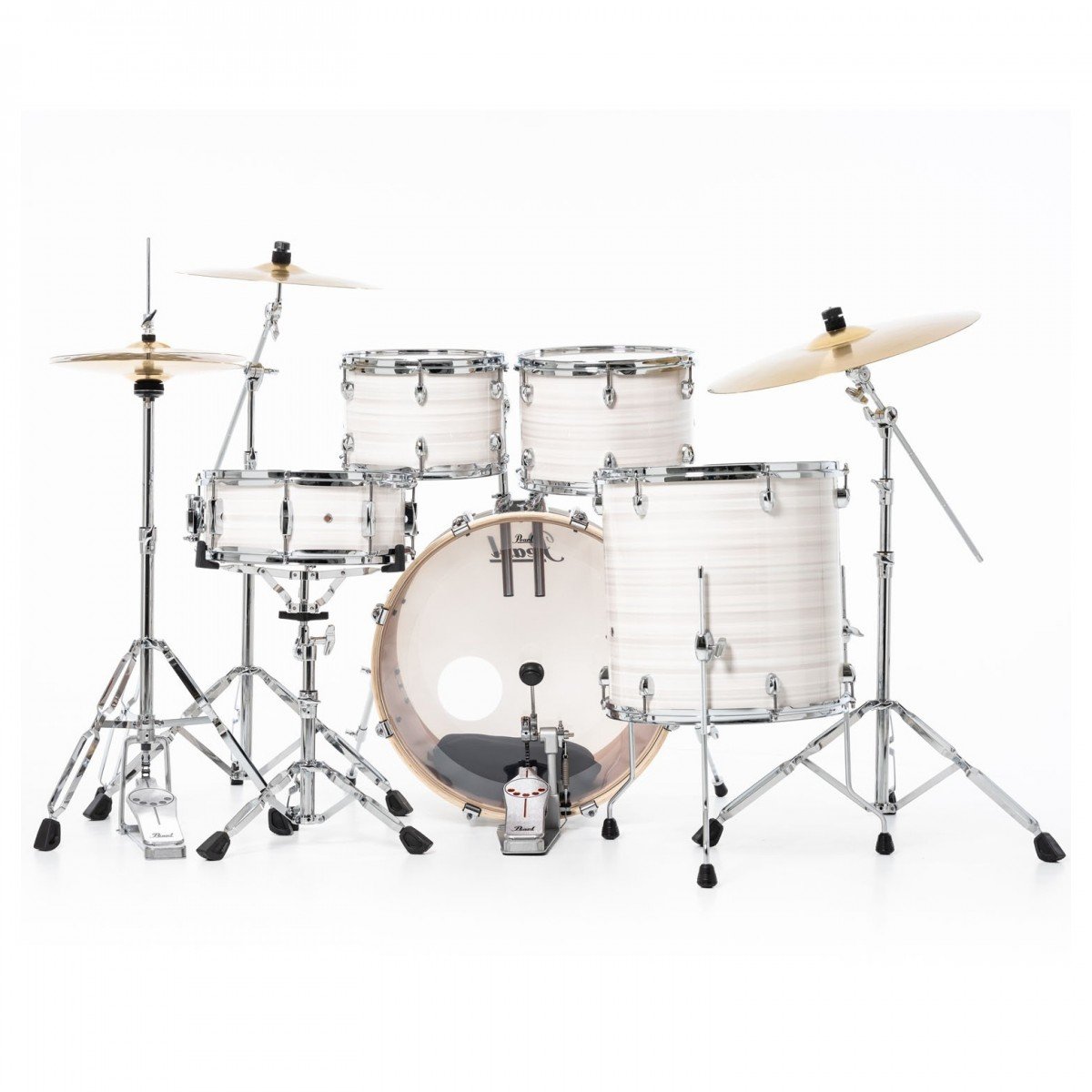Pearl Export 22" Acoustic Drum Kit in Slipstream White - Pearl Export 5 pc Drum Set in Slipstream White 4.jpg