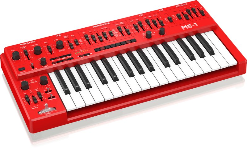 Behringer MS-1-RD Analog Synthesizer in RED - 345506-MS-1-RD_P0D8D_Left_L.jpg