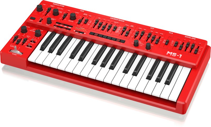 Behringer MS-1-RD Analog Synthesizer in RED - 345507-MS-1-RD_P0D8D_Right_L.jpg