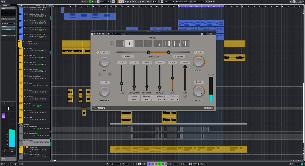 Steinberg Cubase Artist 14 Retail Edition Upgrade from AI 12-14 Only - Cubase_14_Artist_StudioDelay.jpg