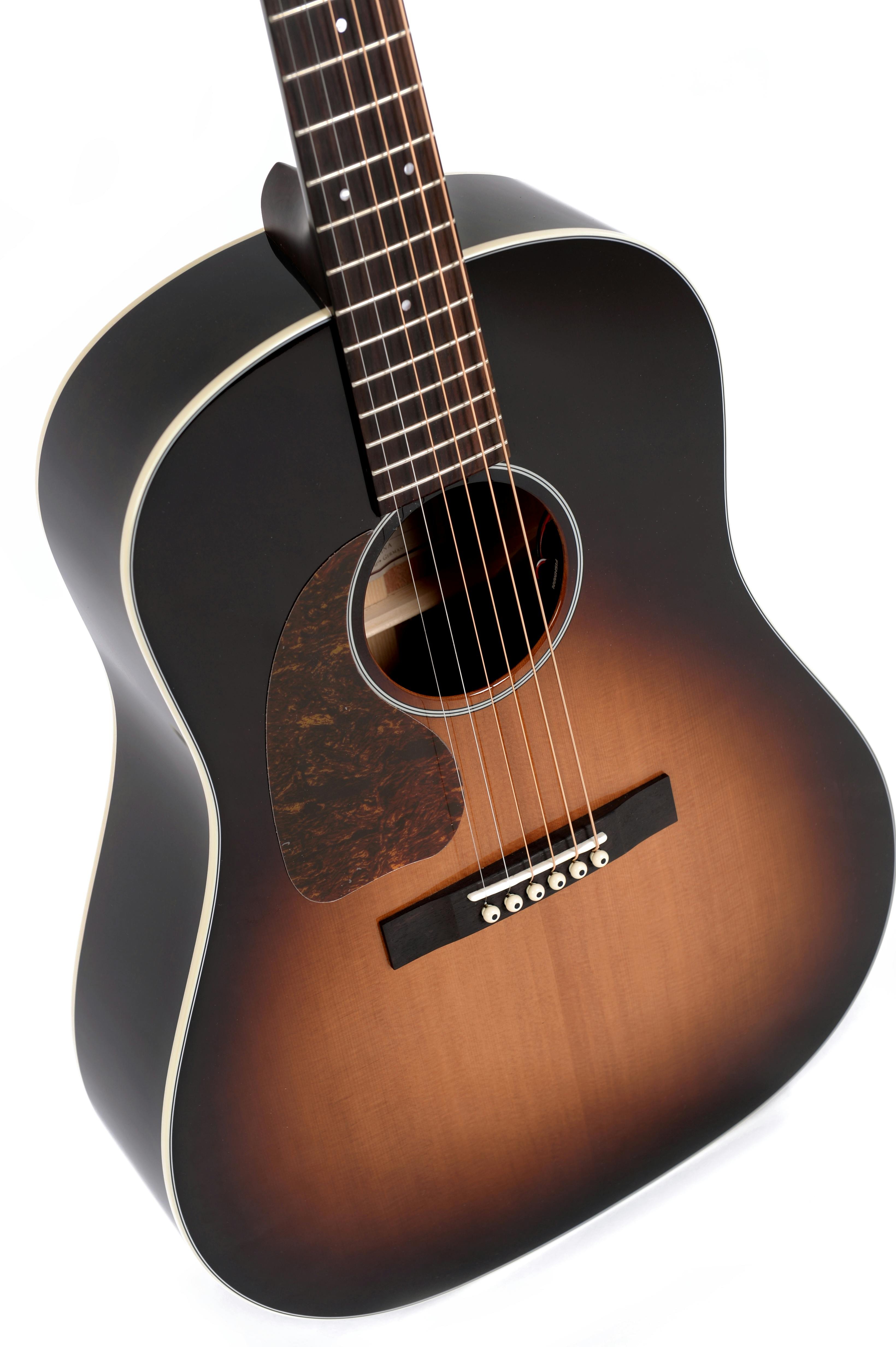 Sigma JM-SG45 Dreadnought Acoustic Guitar in Gloss Sunburst - SIG-GTR-JM-SG45L-Sigma-SJR-SG45L-Electro-Acoustic-Guitar-in-Sunburst-Angle.jpg