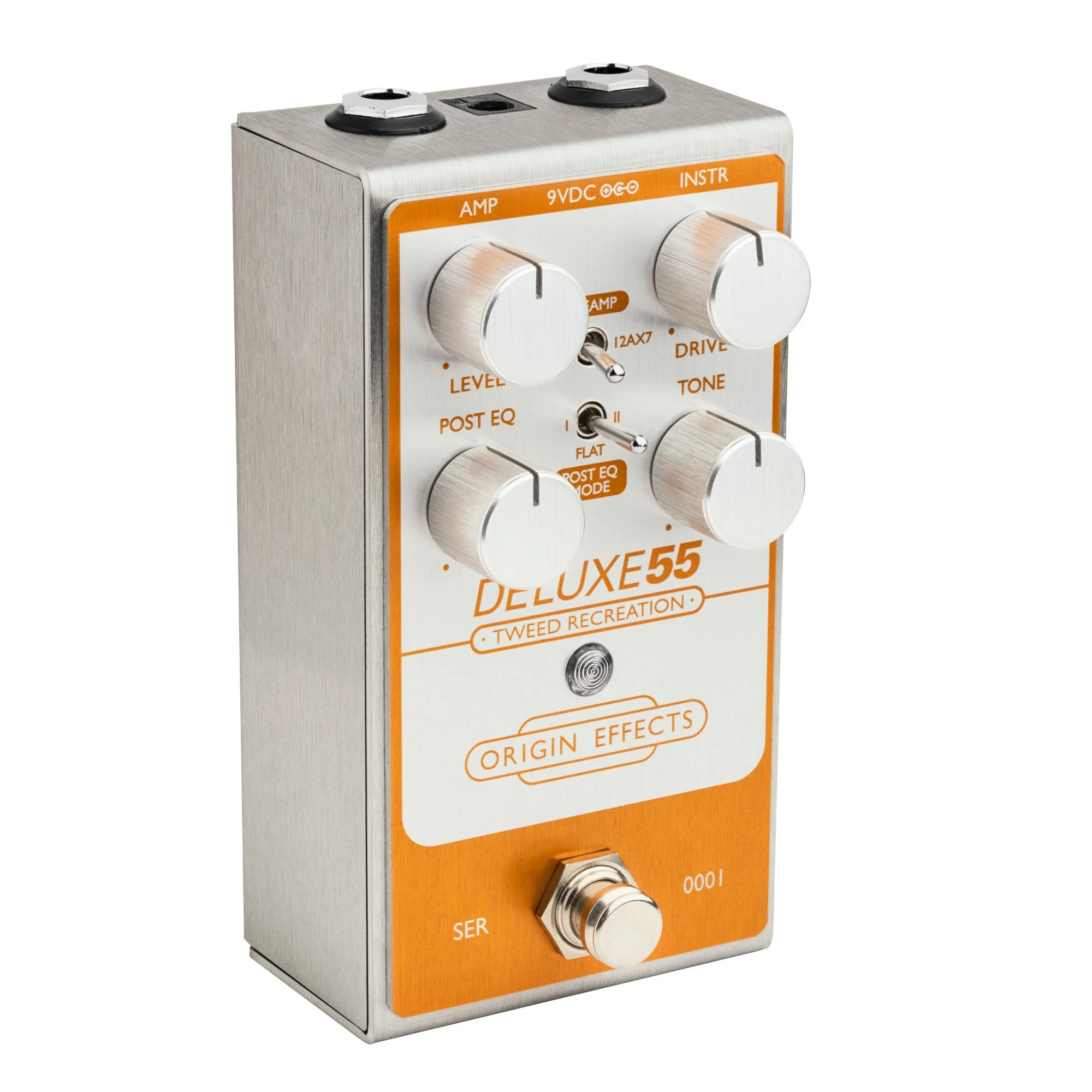 Origin Effects Deluxe55 Tweed Recreation Pedal - DELUXE55 Angle 2 (Web Use).jpg