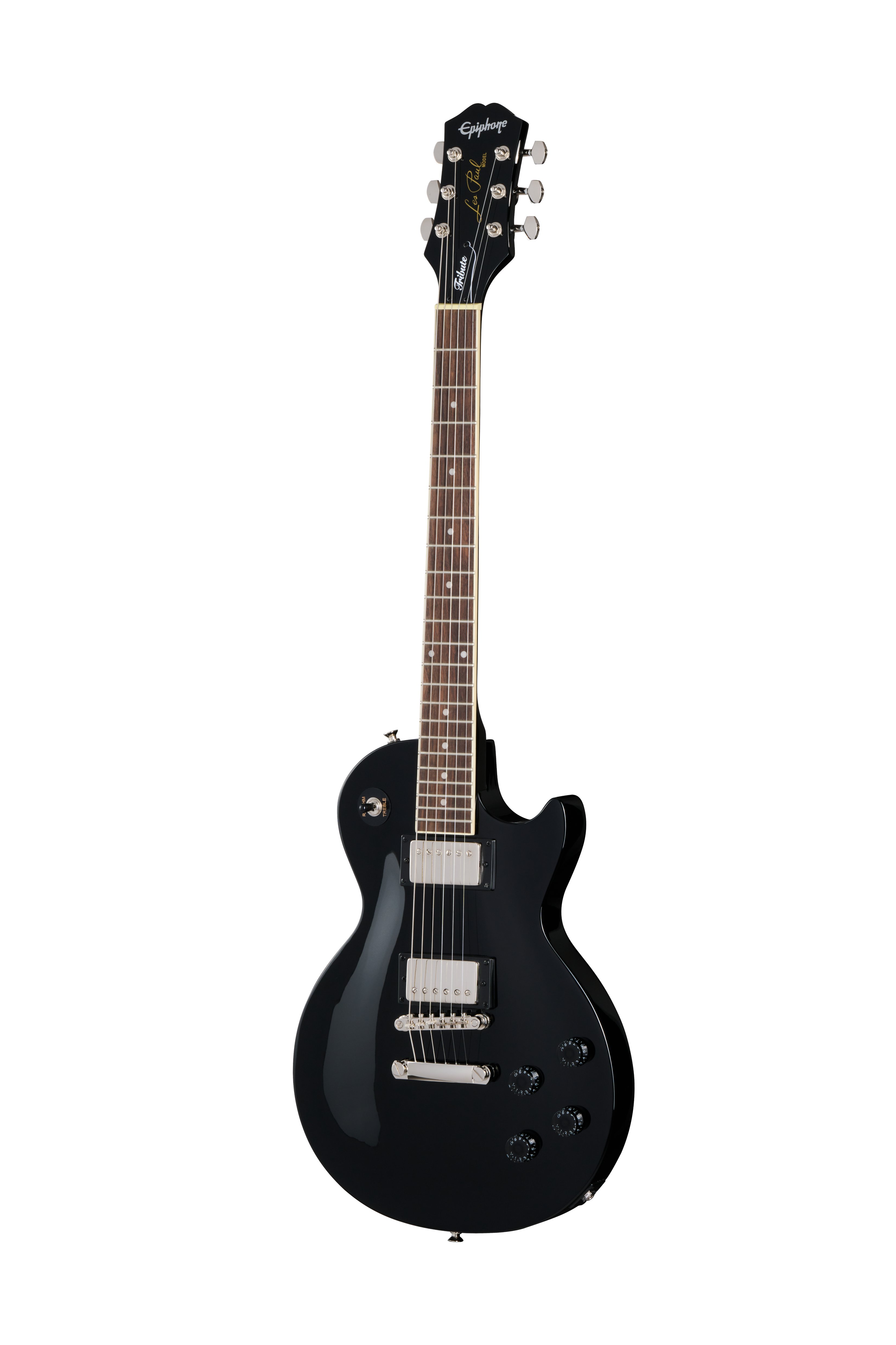 Epiphone Inspired by Gibson Les Paul Tribute Electric Guitar in Ebony - E1LPOEBNH1_front.jpg