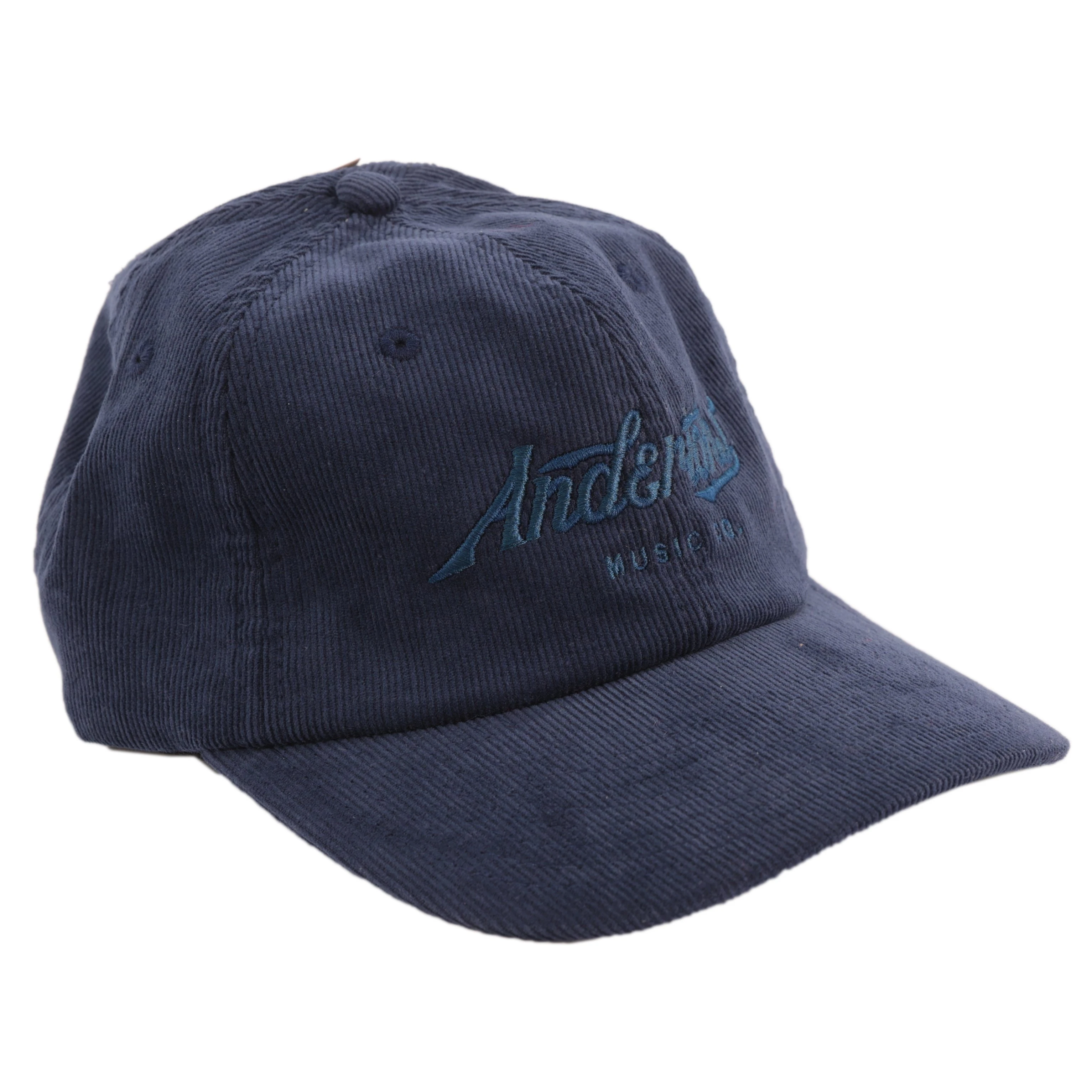 Andertons Music Co. Cord 6-Panel Embroidered Logo Cap In Oxford Navy - CH-NVY (7).jpg