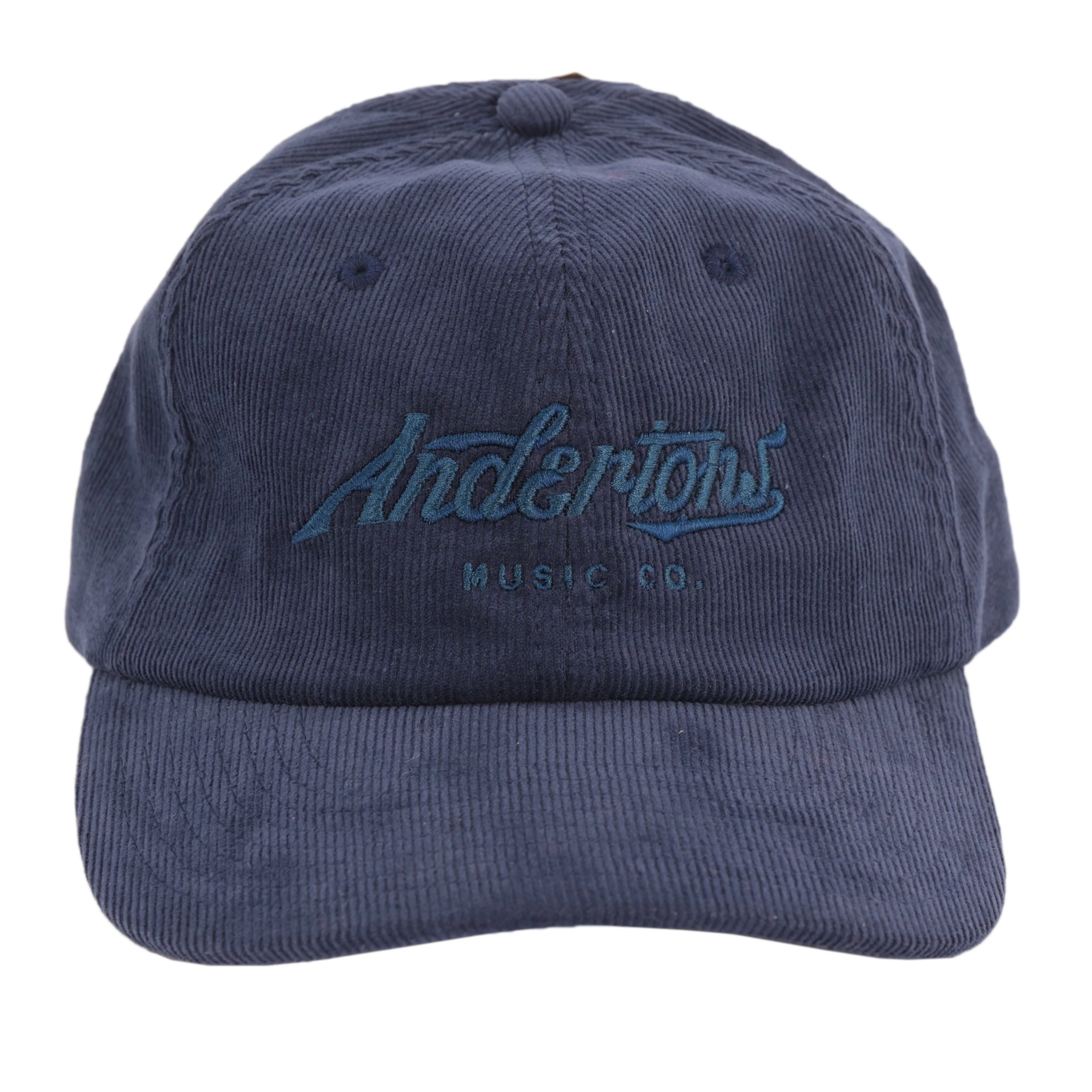 Andertons Music Co. Cord 6-Panel Embroidered Logo Cap In Oxford Navy - CH-NVY (6).jpg