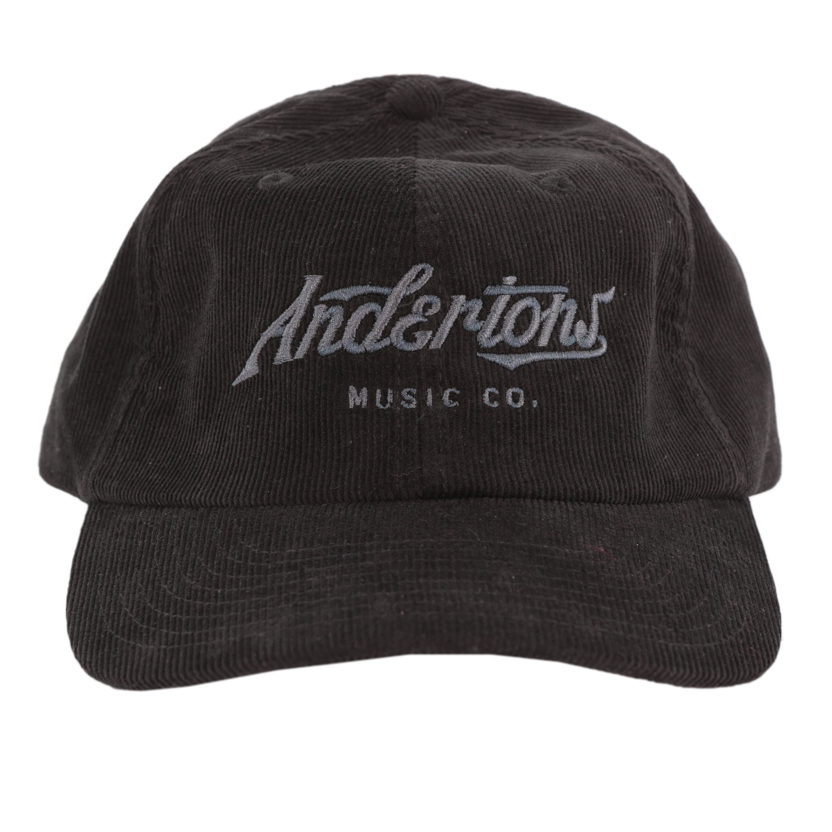 Andertons Music Co. Cord 6-Panel Embroidered Logo Cap In Black - CH-BLK  (6).jpg