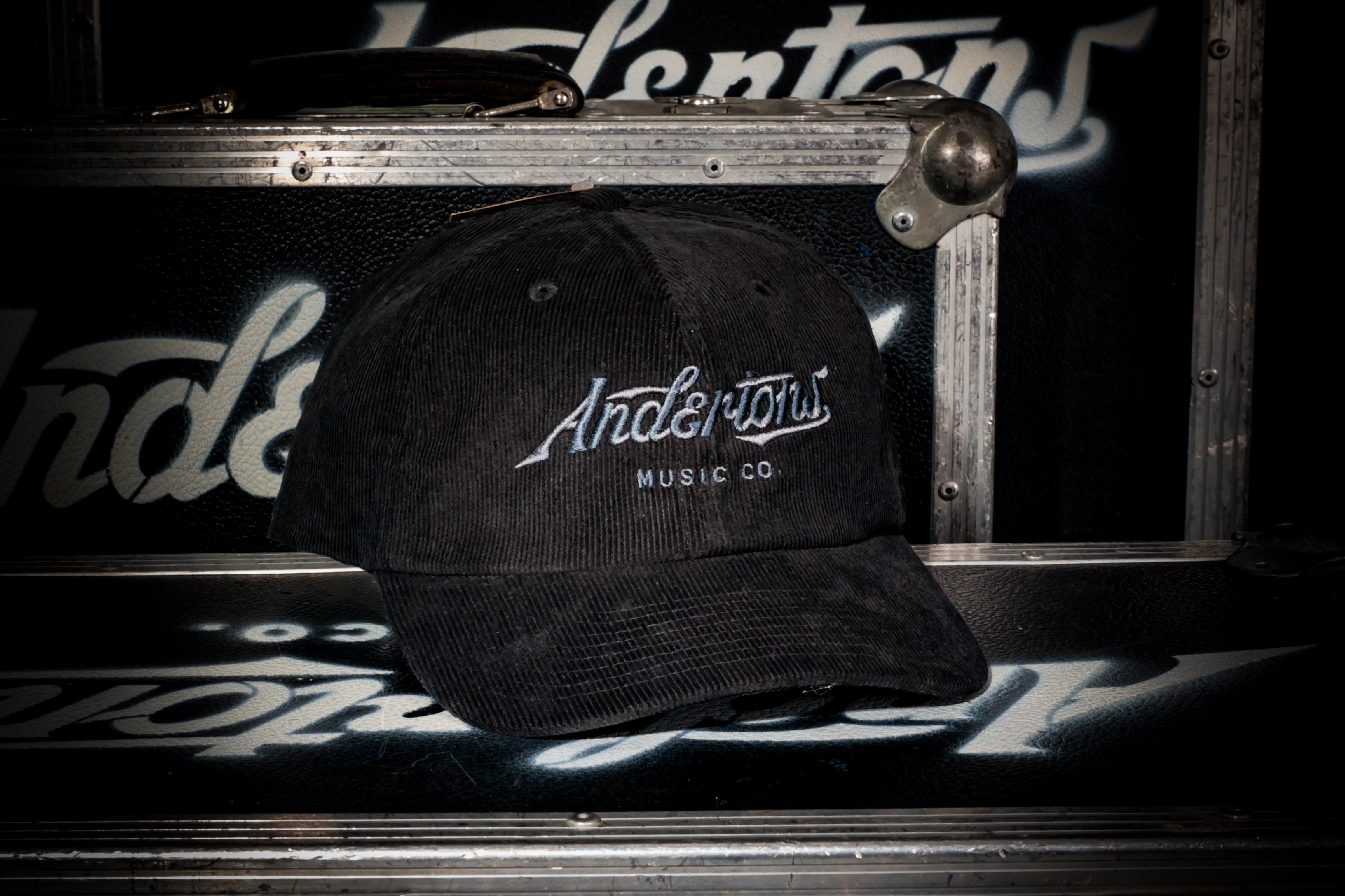 Andertons Music Co. Cord 6-Panel Embroidered Logo Cap In Black - CH-BLK  (4).jpg