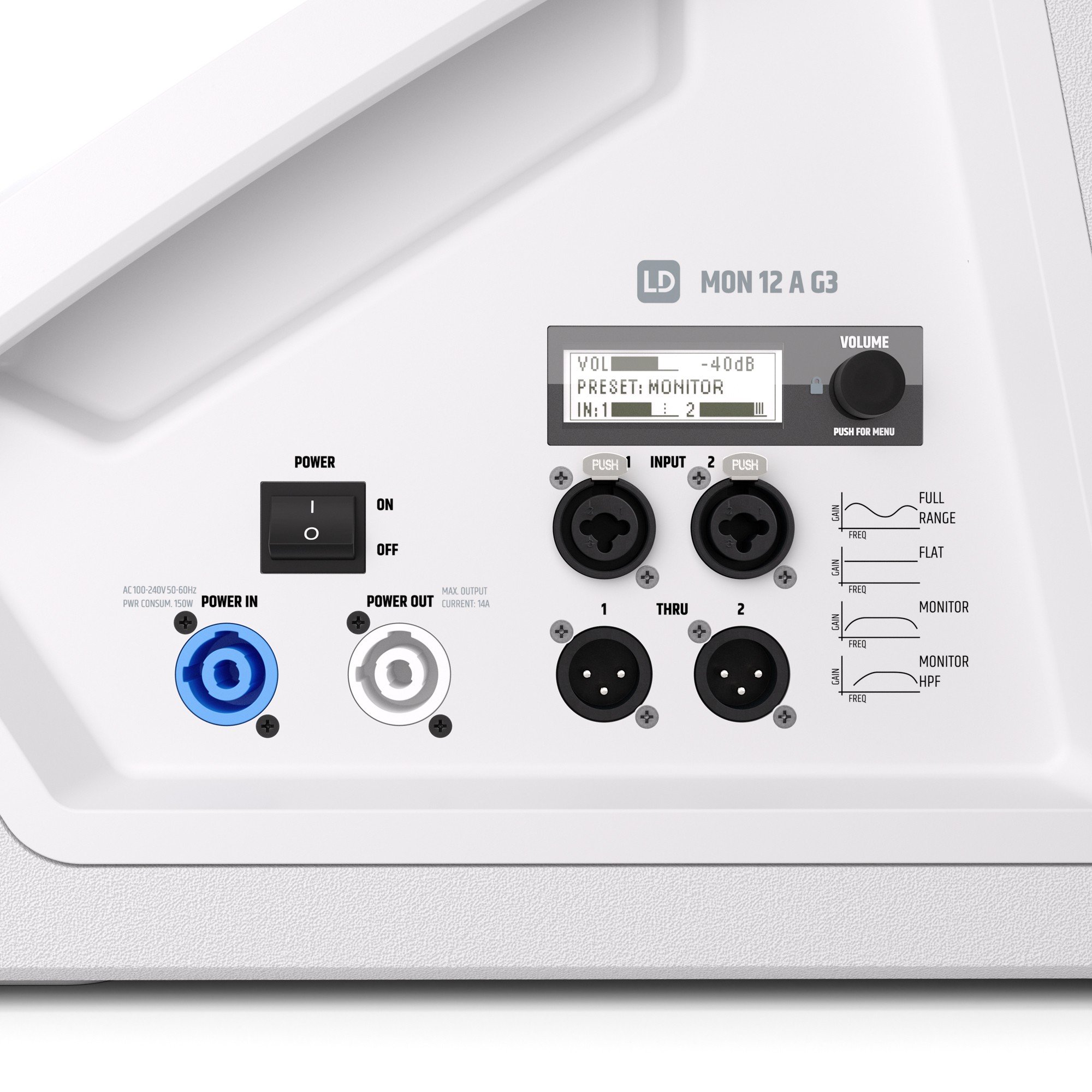 LD Systems MON 12 A G3 W Powered Stage Monitor in White - LDMON12AG3W (5).jpg