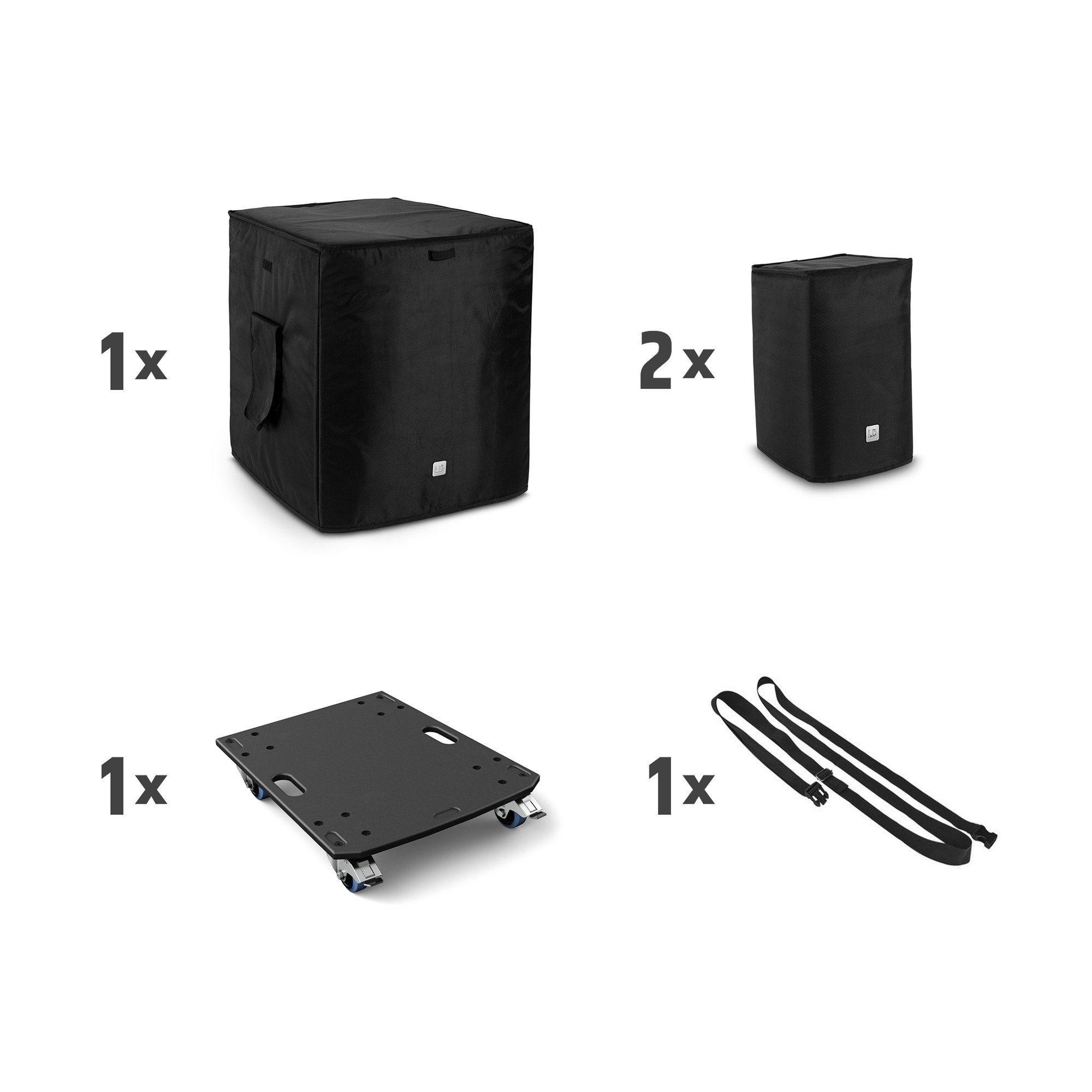 LD Systems Transport set of castor board and protective covers for DAVE 15 G4X - LDD15G4XBAGSET (1).jpg