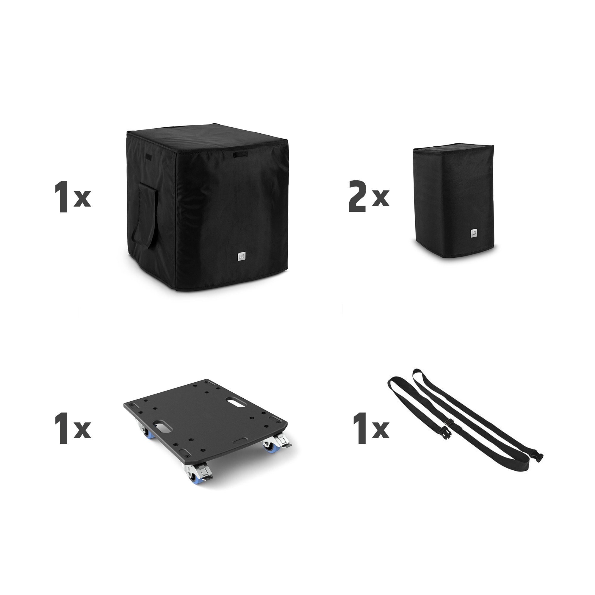 LD Systems Transport set of castor board and protective covers for DAVE 12 G4X - LDD12G4XBAGSET (1).jpg