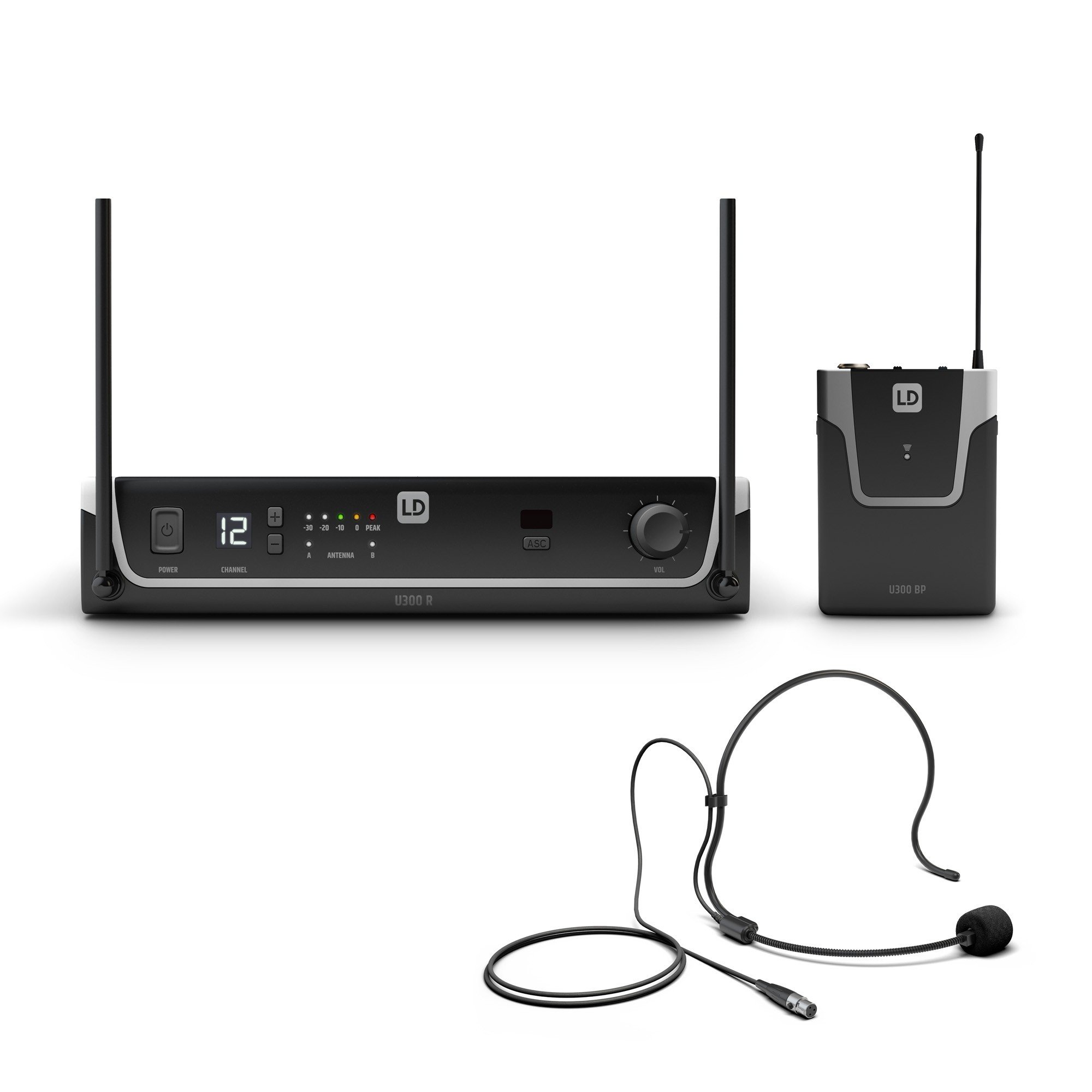 LD Systems Wireless Microphone System with Bodypack and Headset - 863 - 865 MHz + 823 - 832 MHz - LDU308BPH (1).jpg