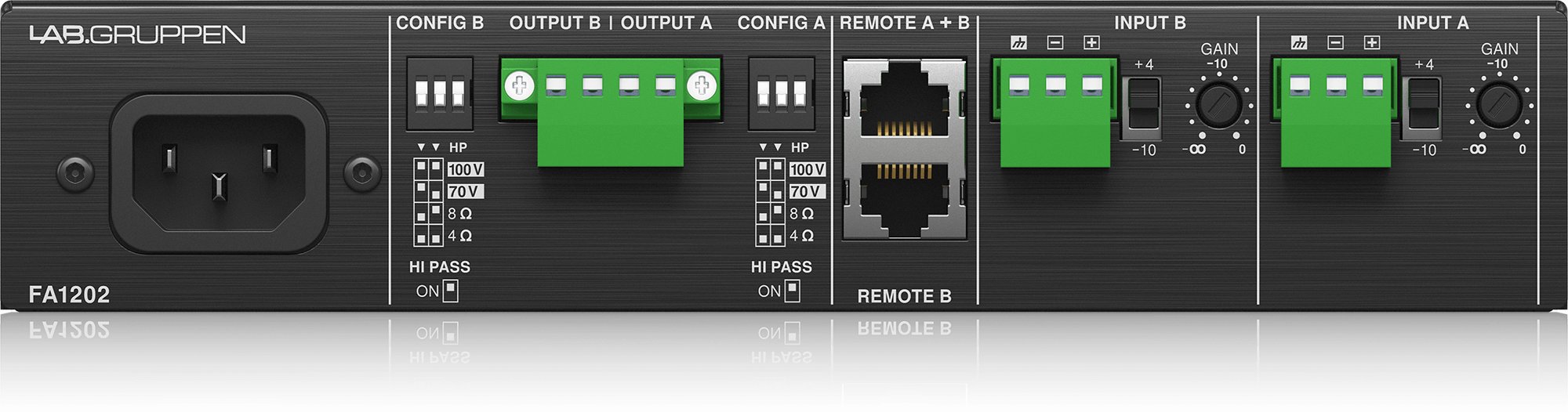 Lab Gruppen FA1202 2x 120W Commercial Amplifier - FA1202_P0DA2_Rear1_XL.jpg