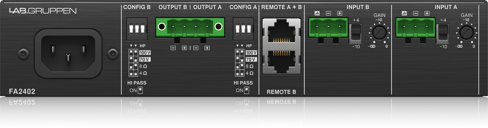 Lab Gruppen FA2402 2x 240W Commercial Amplifier - FA2402_P0DA5_Rear2_XL.jpg