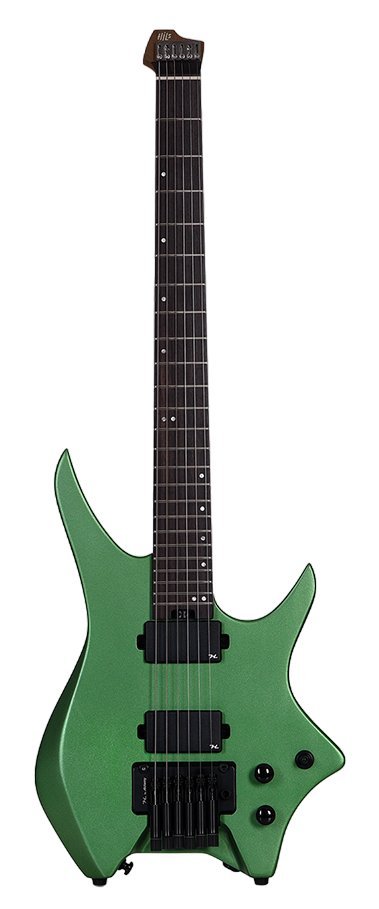 HILS NEXT HN5 Headless Electric Guitar Satin Green Silent Practice Bundle - HN5S-NS-MEG__66121.jpg