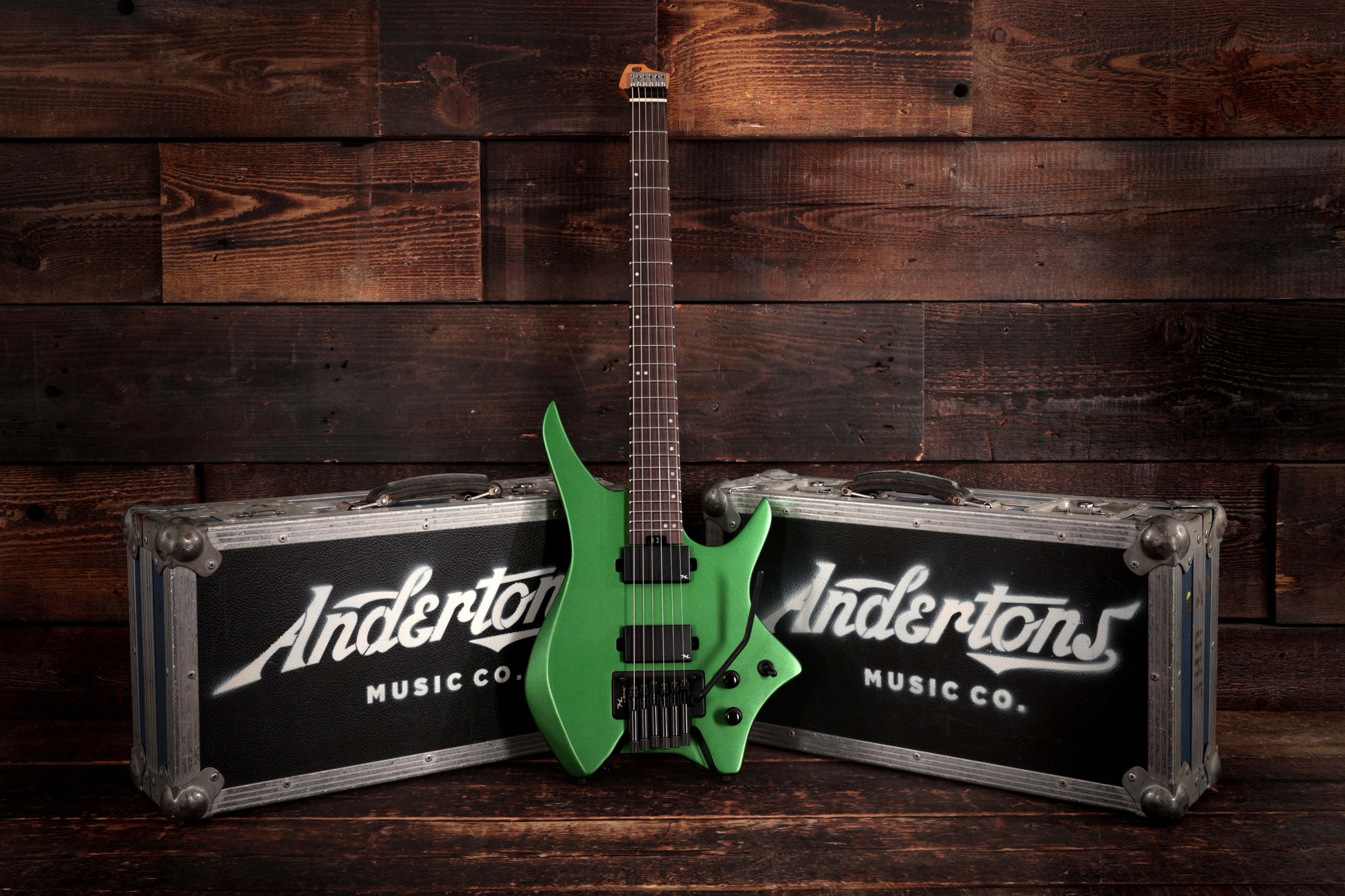 HILS NEXT HN5 Headless Electric Guitar Satin Green Silent Practice Bundle - HN5S-NS-MEG   (7).jpg
