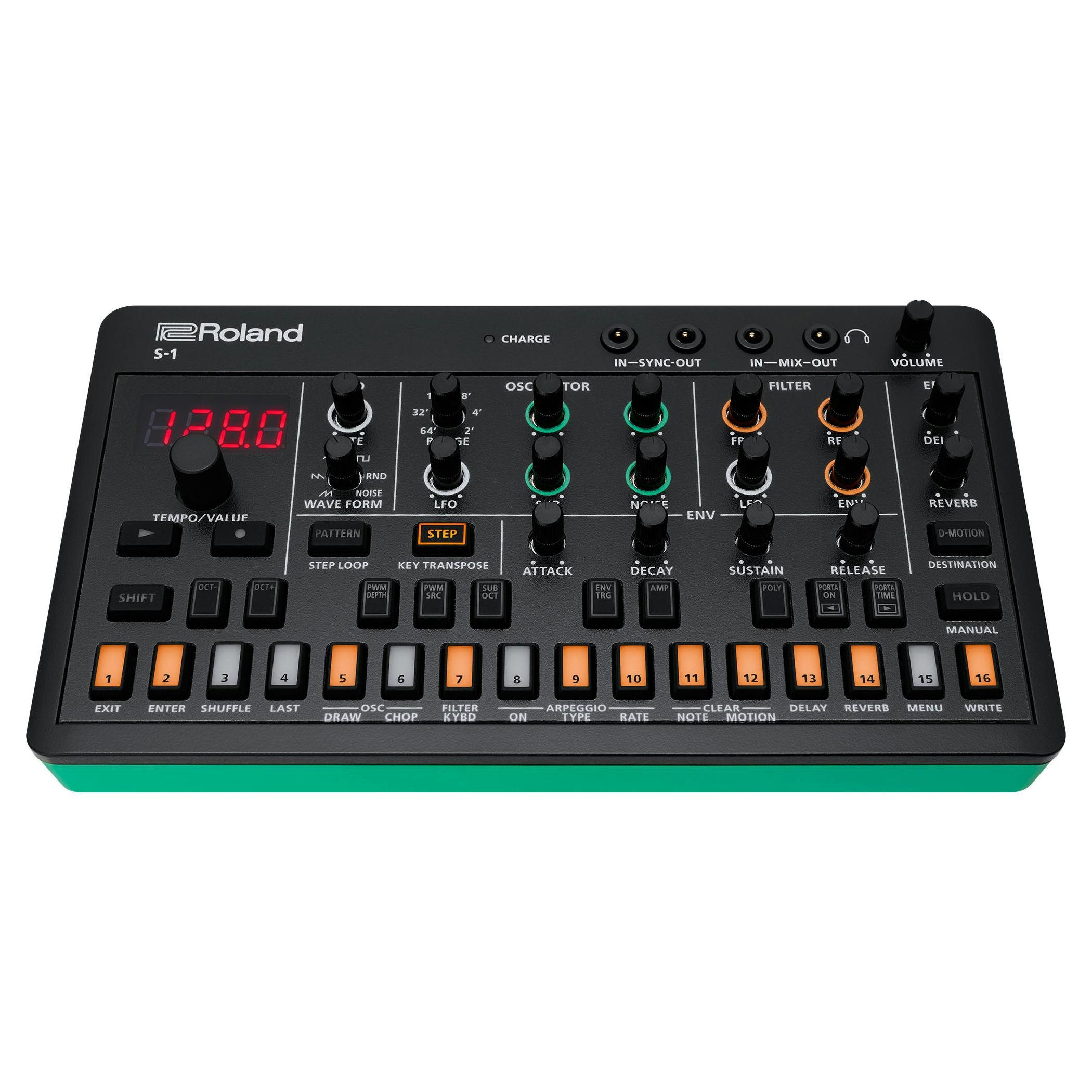 Roland AIRA S-1 Compact Tweak Synth - 425331-Roland-Aira-S-1-Low-Angle.jpg