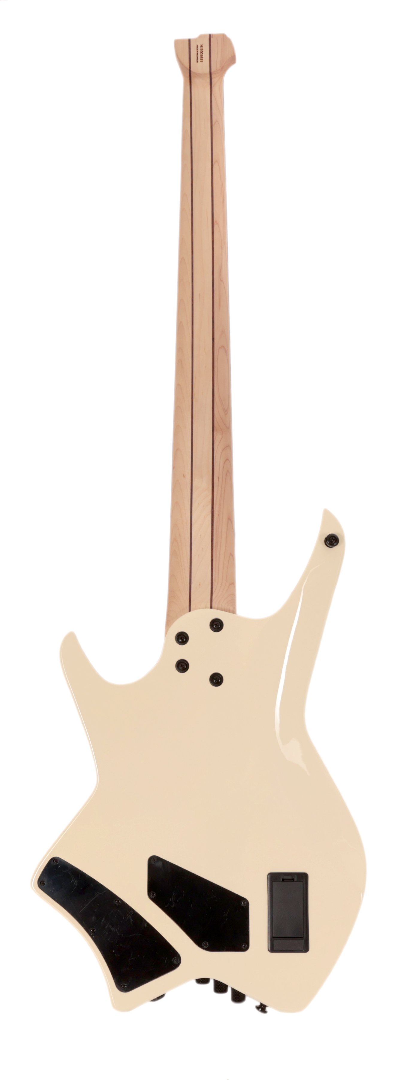 Hils HNB5 Headless 5-String Bass Guitar Fan Fret in Gloss Ivory Silent Bundle  - HNB5G-NS-IV   (3).jpg
