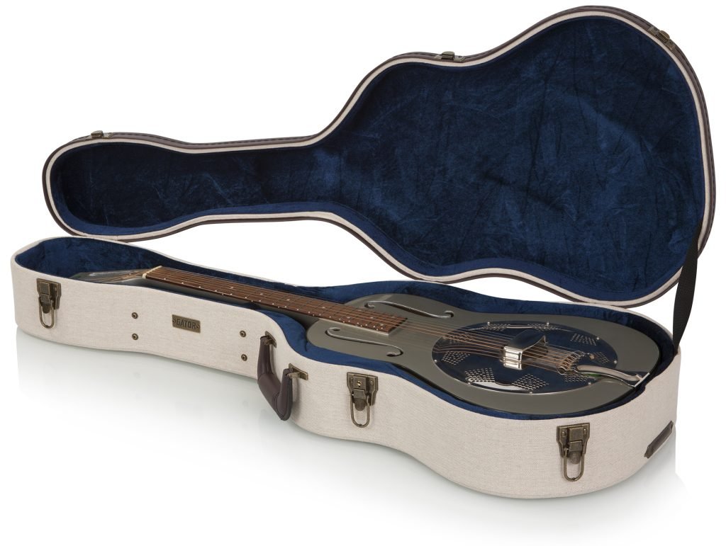Gator Cases Journeyman Deluxe Wood Case for Resonator Guitars with Burlap Exterior - GW-JMRESO 1.jpg