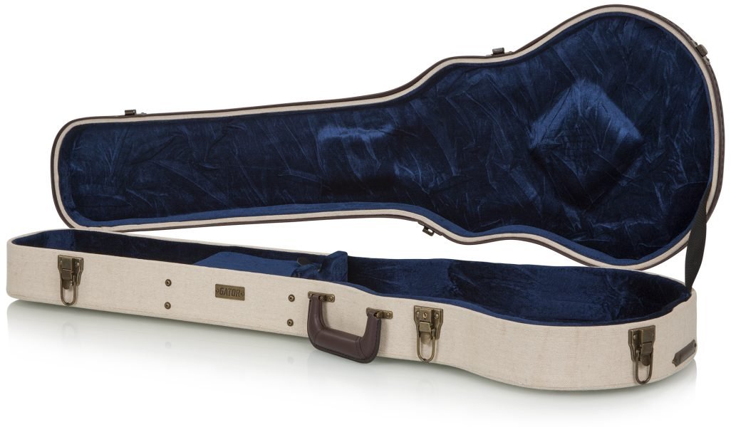 Gator Cases Journeyman Deluxe Wood Case for Les Paul Style Guitars with Burlap Exterior - GW-JMLPS 2.jpg