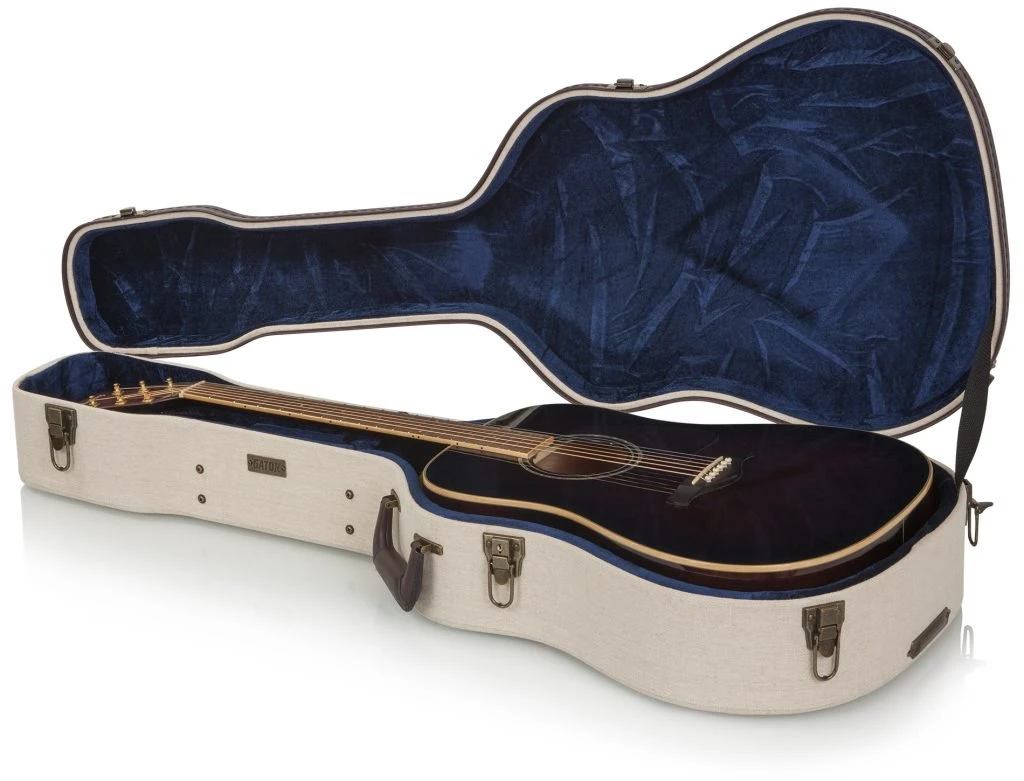 Gator Cases Journeyman Deluxe Wood Case for Dreadnought Guitars with Burlap Exterior - GW-JMDREAD 1.jpg