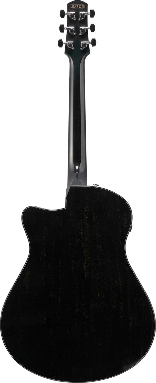 Ibanez AAM340CE-RUB Advanced Auditorium Electro Acoustic Guitar in Rustic Black - AAM340CE_RUB_5U_01_C.jpg