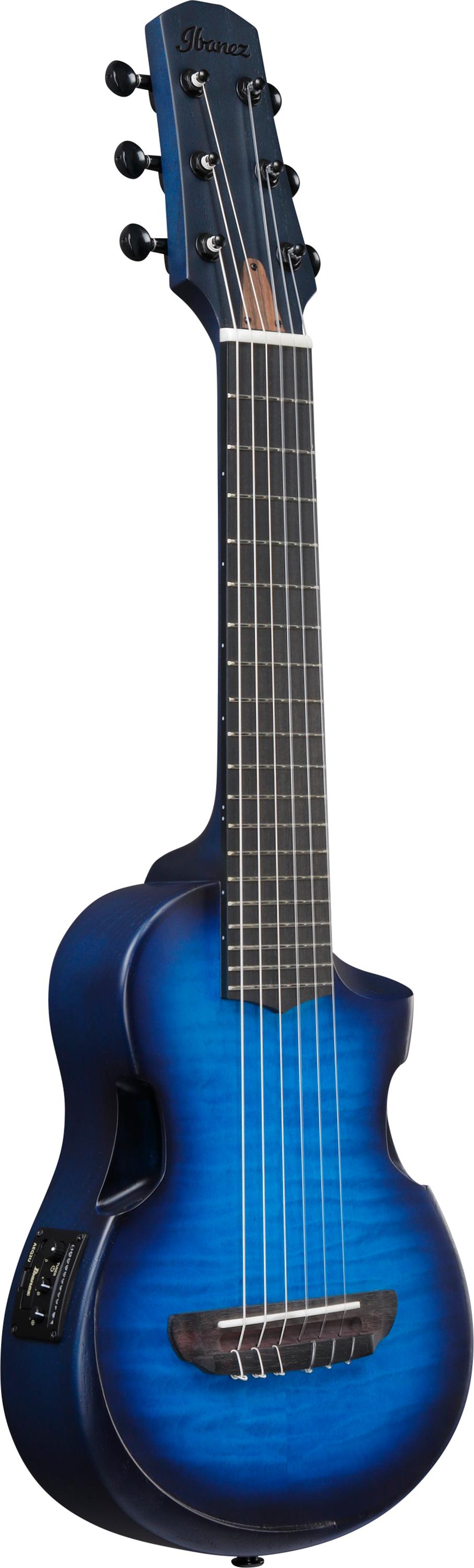 Ibanez AUP10FMNE Advanced Electro Acoustic Ukulele in Transparent Blue Sunburst Open Pore - AUP10FMNE_TBO_2Y_01_E.jpg