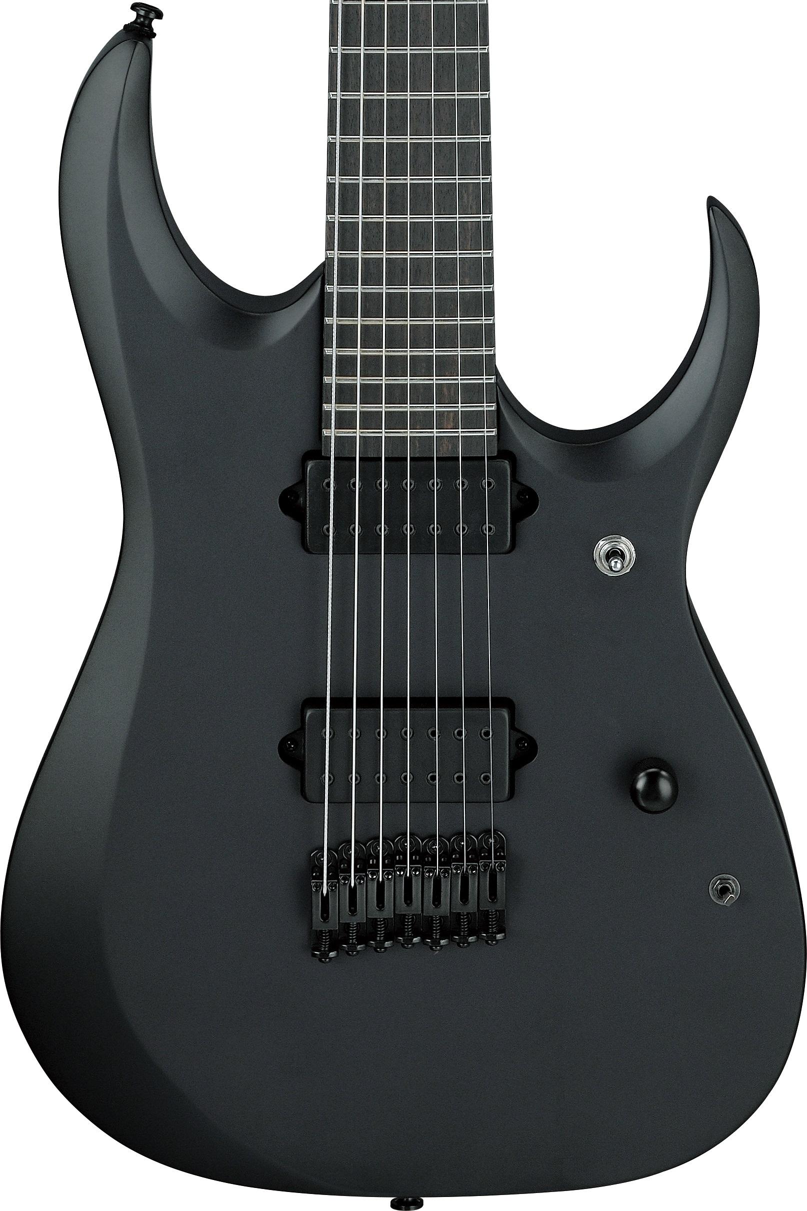Ibanez RGDRB71-BKF Iron Label RGD Series 7-String Electric Guitar in Black Flat - RGDRB71_BKF_1P_01_F.jpg