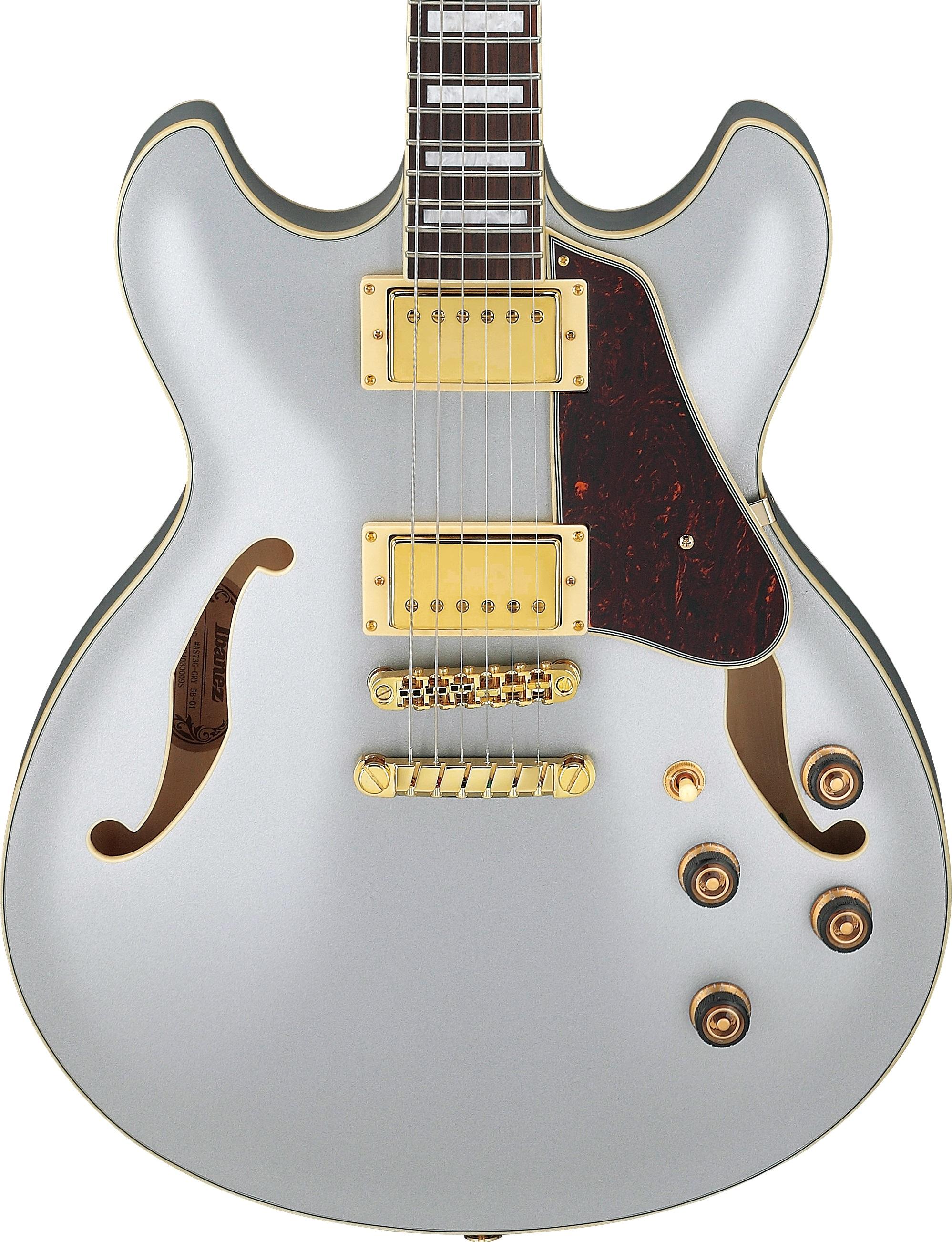 Ibanez AS73G-MSF AS Series Semi-Hollow Electric Guitar in Moonstone Silver Flat - AS73G_MSF_5B_05_F.jpg