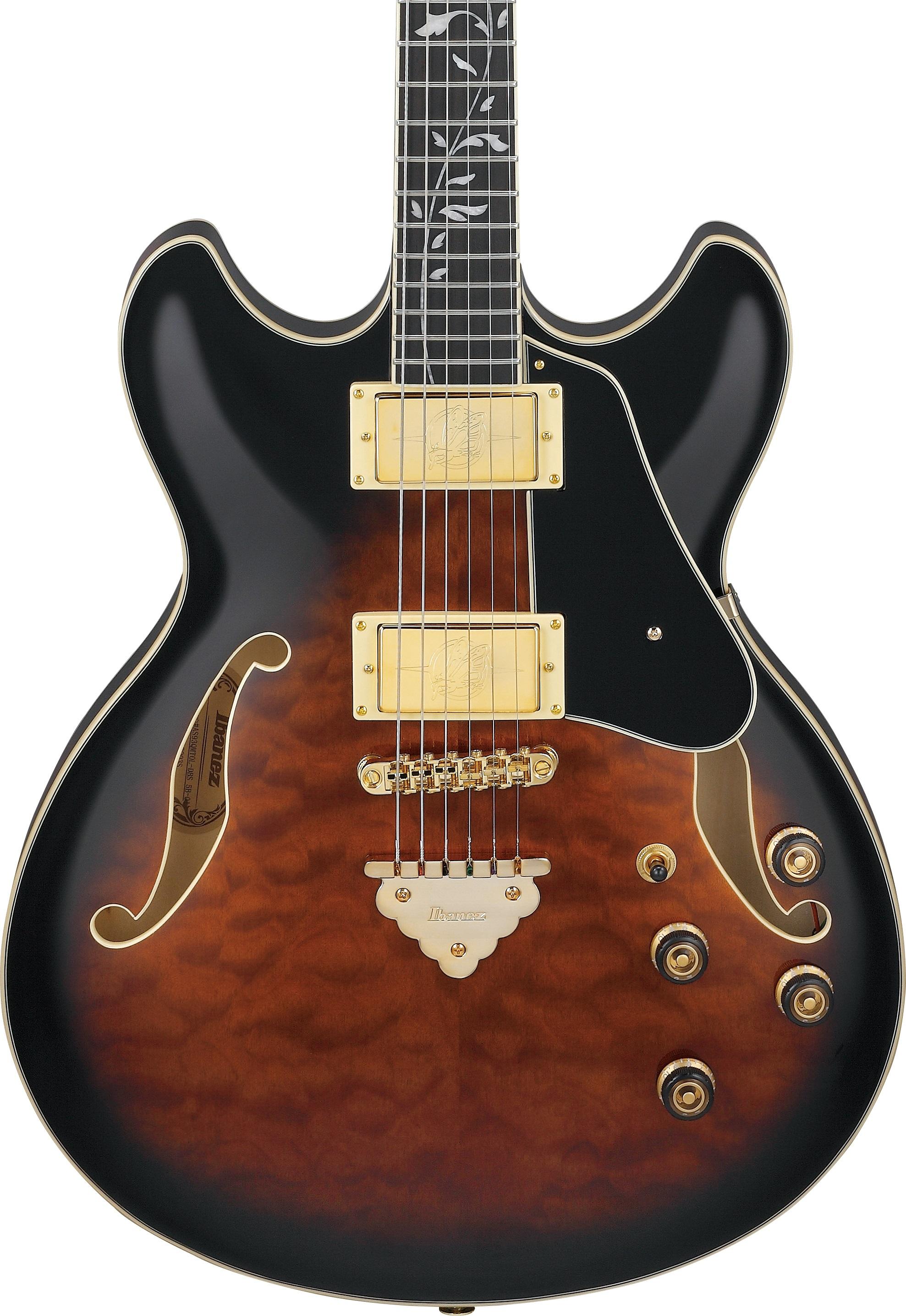 Ibanez AS93QMSP-DBS AS Series Quilted Maple Semi-Hollow Electric Guitar in Dark Brown Sunburst - AS93QMSP_DBS_5B_01_F.jpg