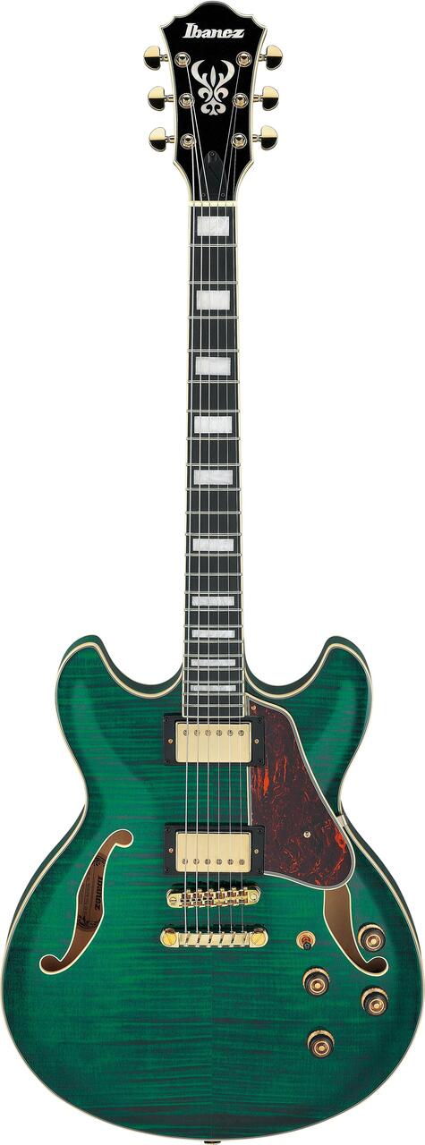 Ibanez AS93FM-TMG AS Series Flamed Maple Semi-Hollow Electric Guitar in Transparent Moss Green - AS93FM_TMG_5B_05_A.jpg