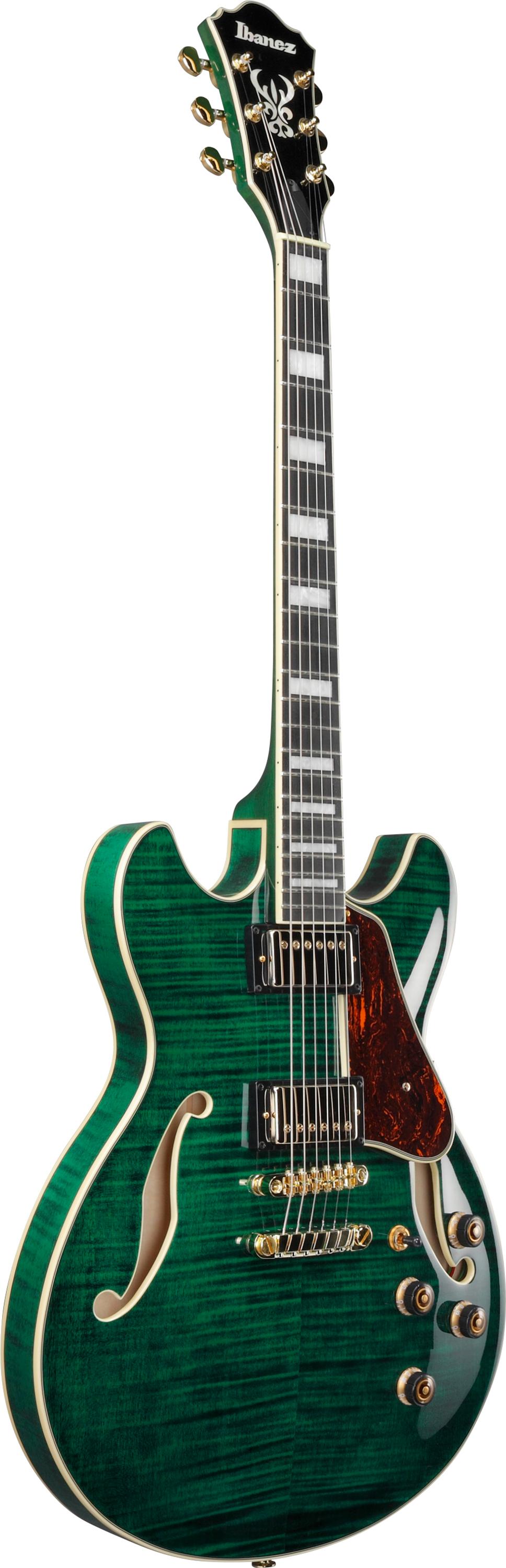 Ibanez AS93FM-TMG AS Series Flamed Maple Semi-Hollow Electric Guitar in Transparent Moss Green - AS93FM_TMG_5B_05_E.jpg