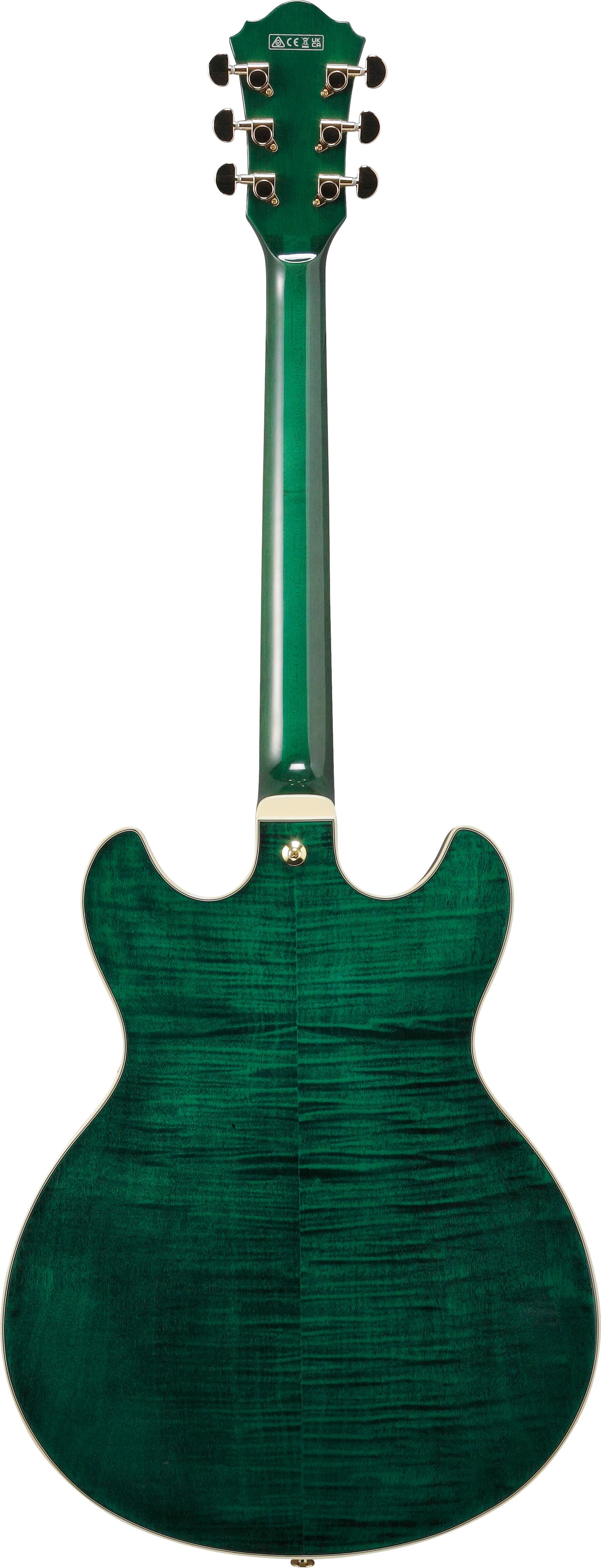 Ibanez AS93FM-TMG AS Series Flamed Maple Semi-Hollow Electric Guitar in Transparent Moss Green - AS93FM_TMG_5B_05_C.jpg