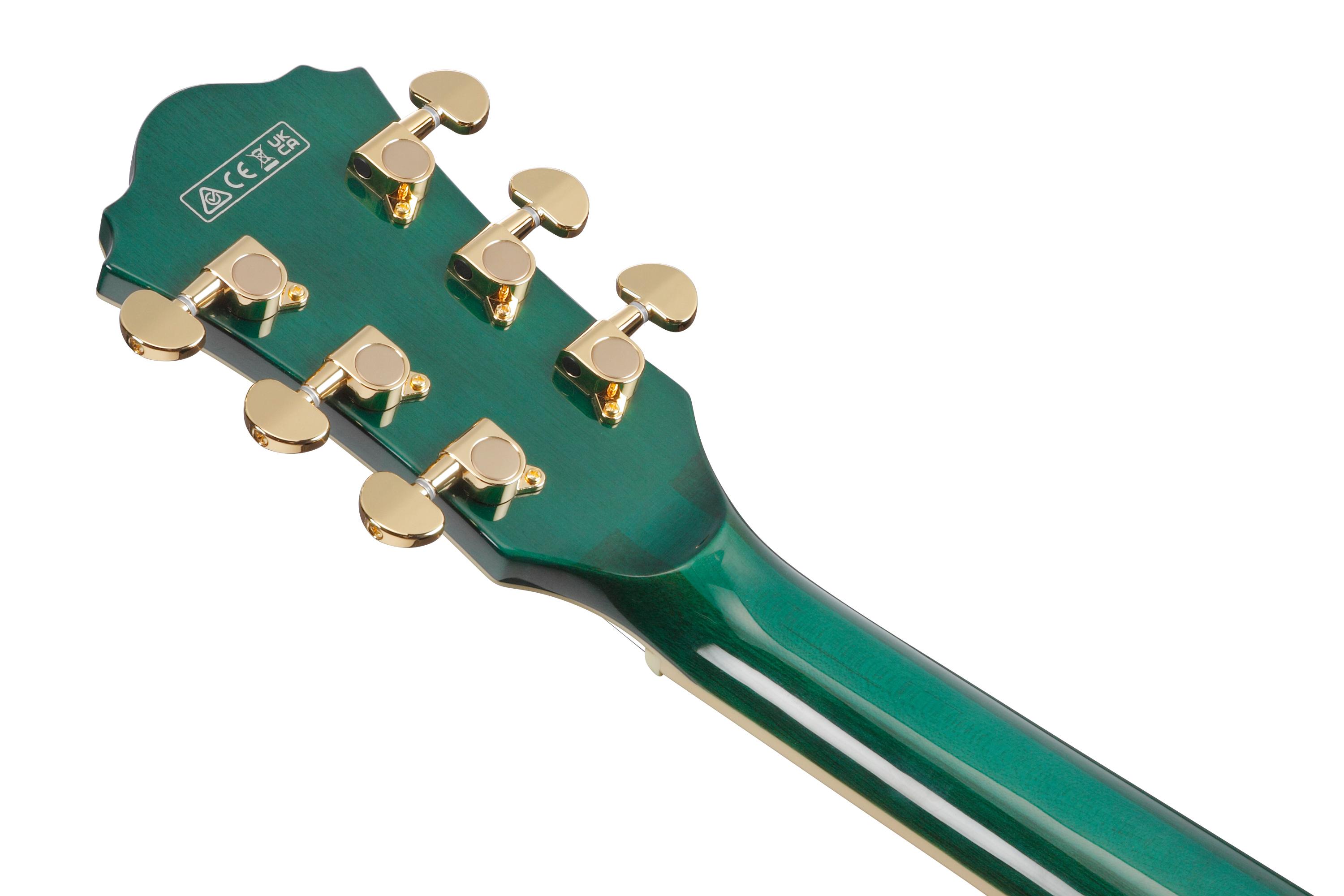 Ibanez AS93FM-TMG AS Series Flamed Maple Semi-Hollow Electric Guitar in Transparent Moss Green - AS93FM_TMG_5B_05_K.jpg