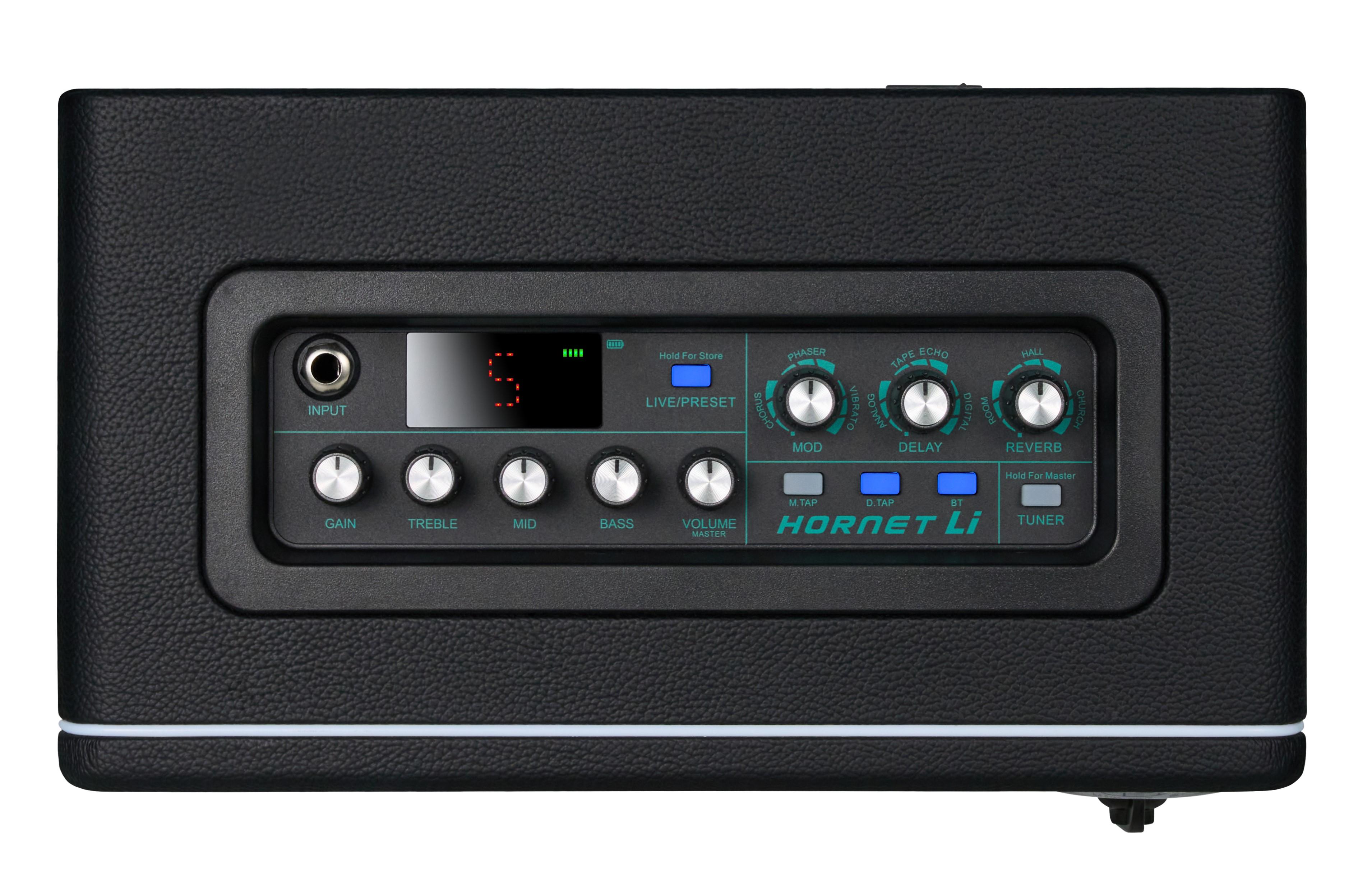 Mooer DH01 Hornet 15W Li Battery-Powered Modelling Guitar Amplifier Black - Hornet 15Li-04.jpg