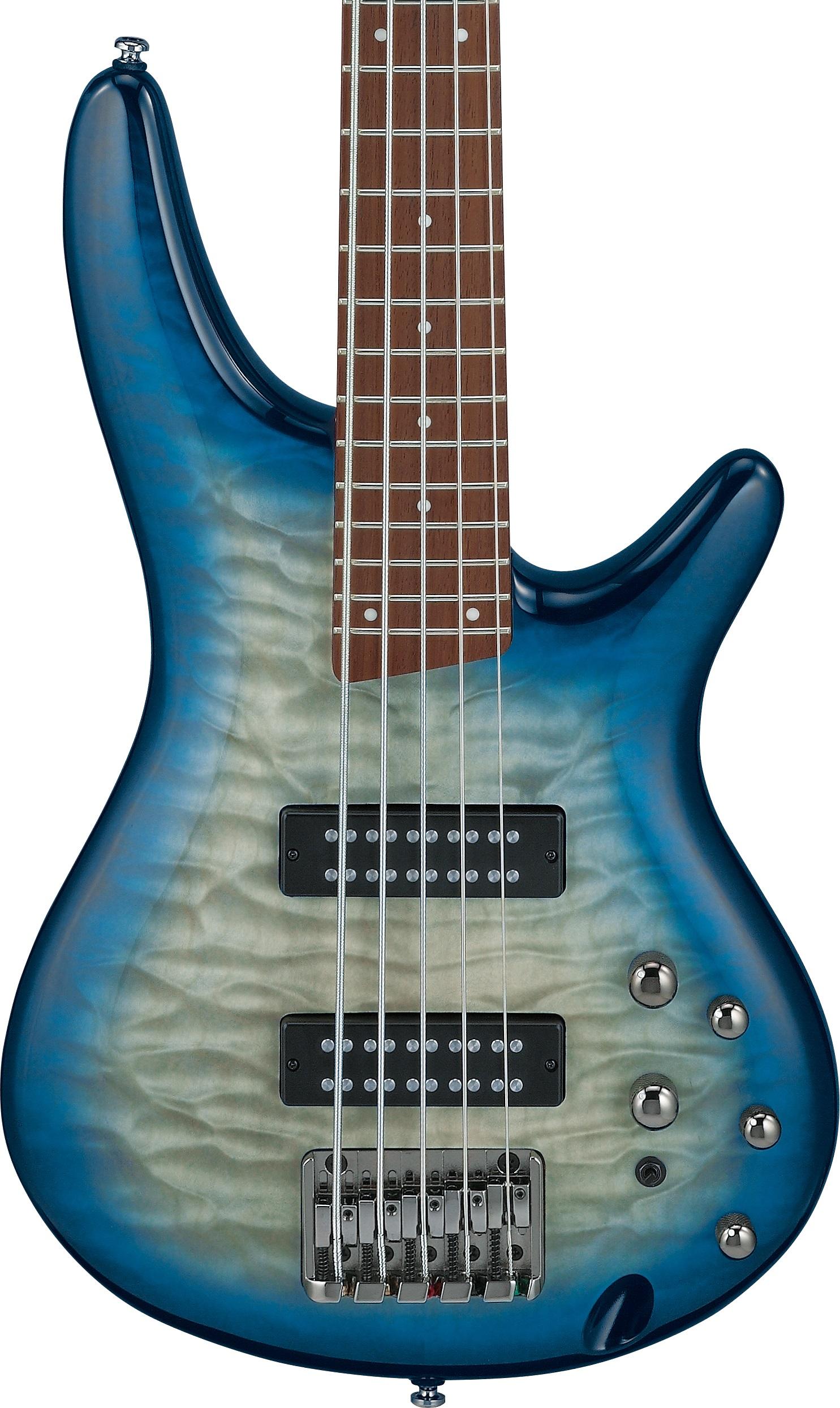 Ibanez SR405EQM-SCB SR Series 5-String Bass Guitar Quilted Maple in Stained Cosmic Blue Starburst - SR405EQM_SCB_1P_04_F.jpg