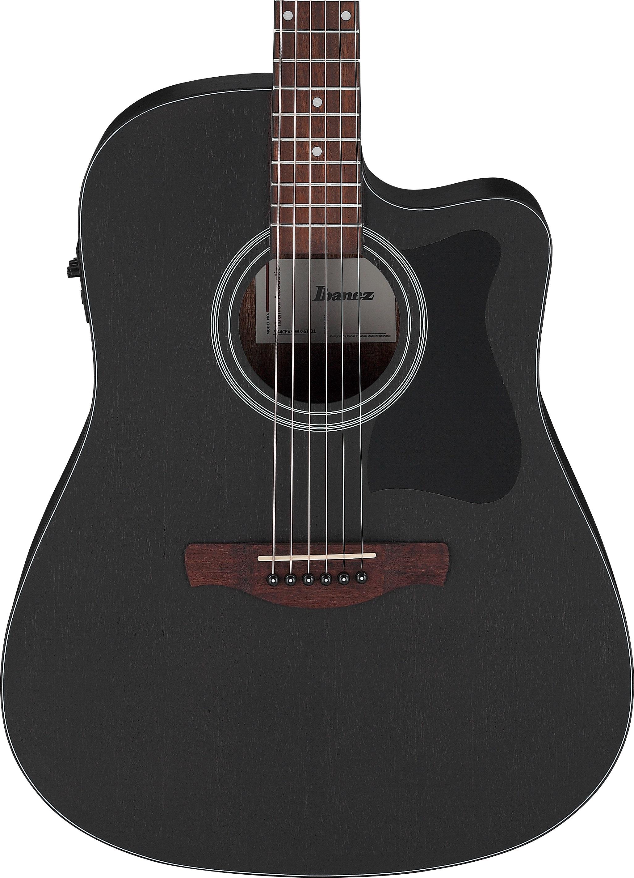 Ibanez V44CE-WK V Series Electro Acoustic in Weathered Black - V44CE_WK_5T_01_F.jpg