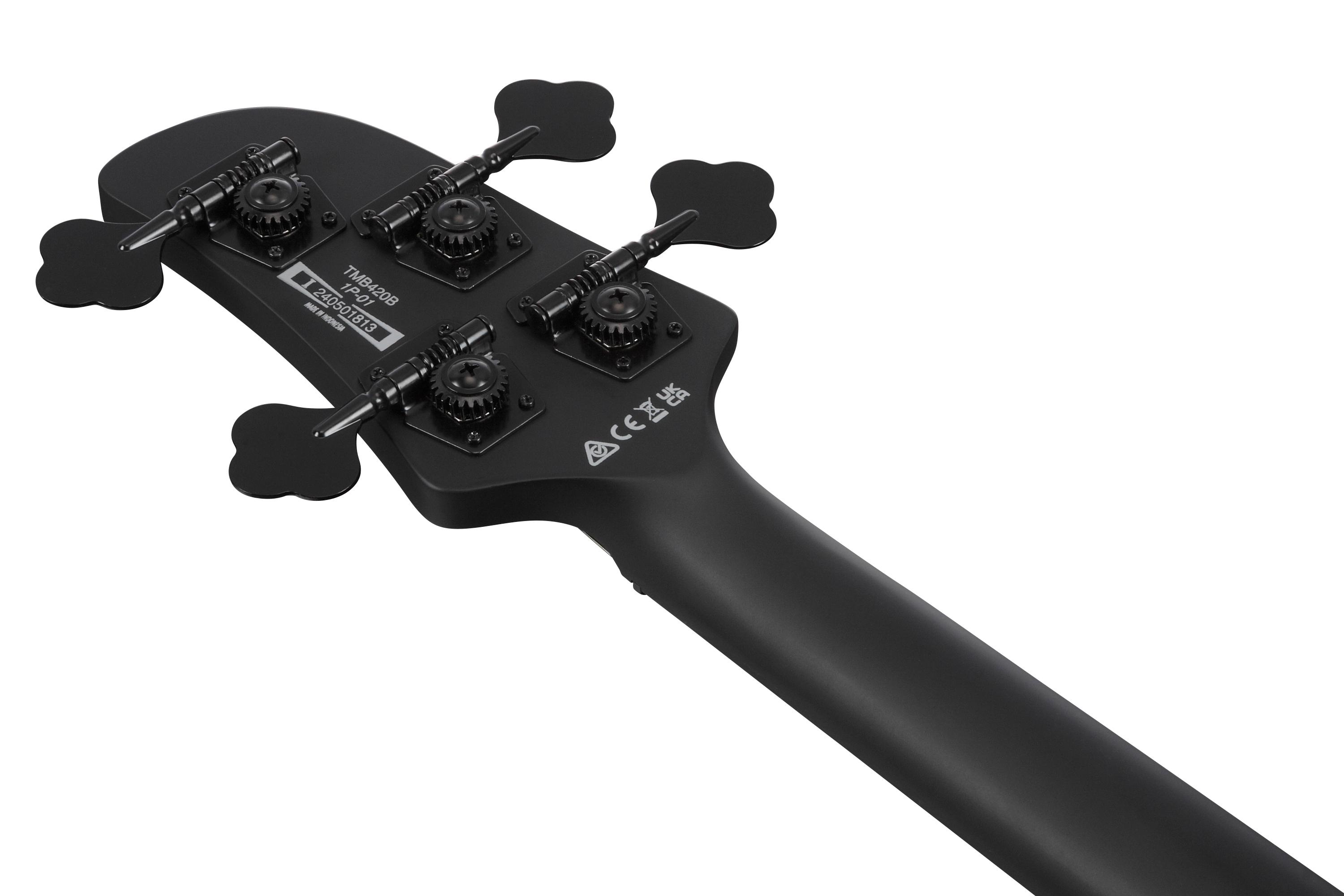 Ibanez TMB420B-BKF TMB Series 4-String Bass Guitar in Black Flat - TMB420B_BKF_1P_01_K.jpg