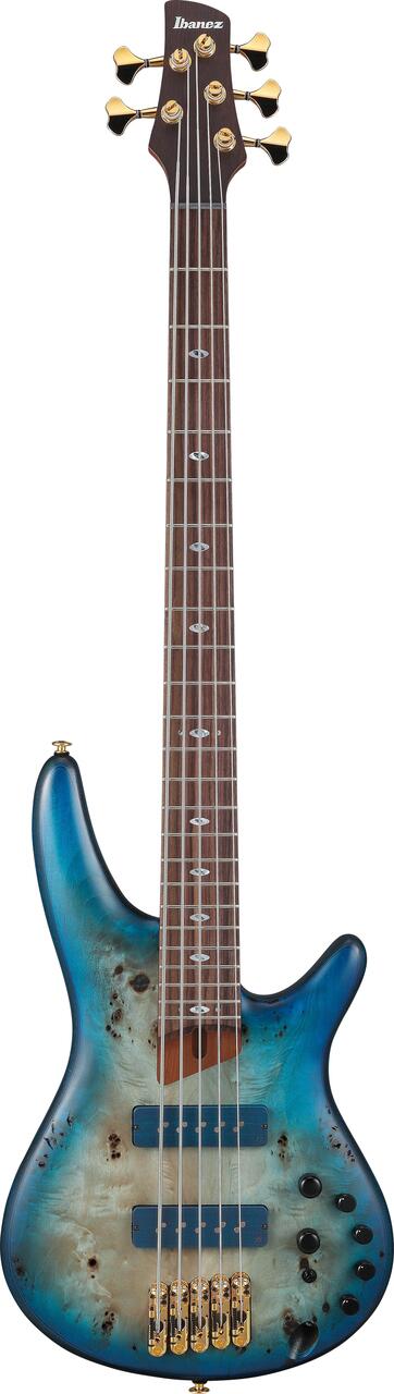 Ibanez SR6605-GFB SR Prestige Series 5-String Bass Guitar in Ghost Fleet Blue Burst - SR6605_GFB_00_01_A.jpg