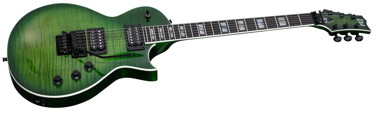ESP LTD Alex Skolnick AS-1FR Electric Guitar in Lime Burst - AS-1FR_LMB_ANGLED1.jpg