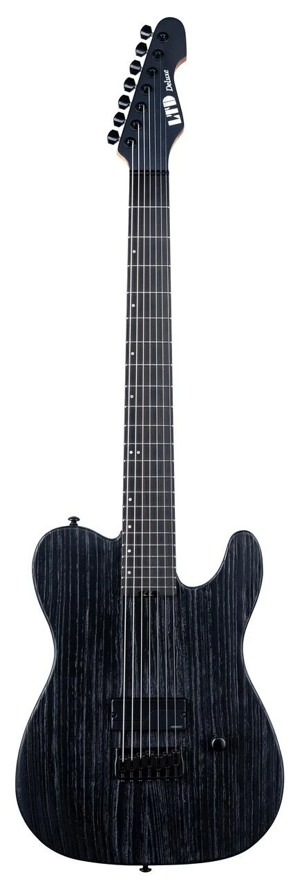 ESP LTD TE-1007 7-String Baritone Electric Guitar in Black Blast - TE-1007 BARITONE_BLKBLST_FRONTW.jpg