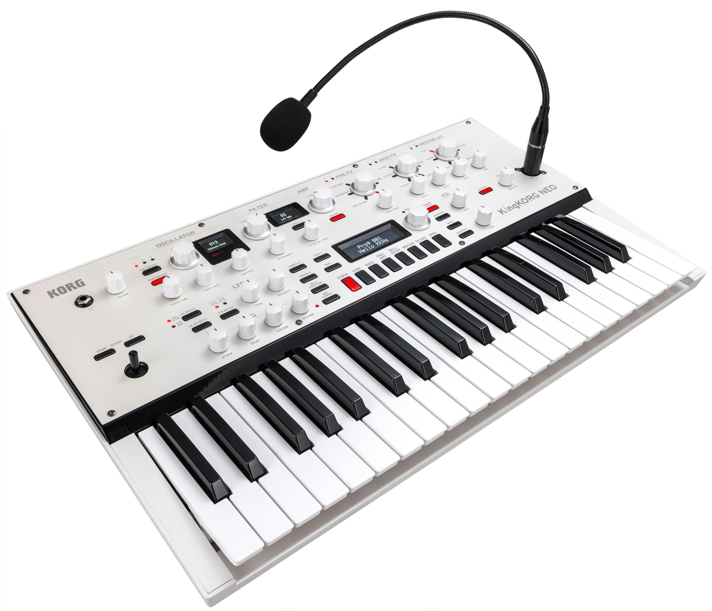 Korg KingKorg Neo Synthesizer - KINGKORGNEO-KingKORG_NEO_slant_left_w_mic.jpg