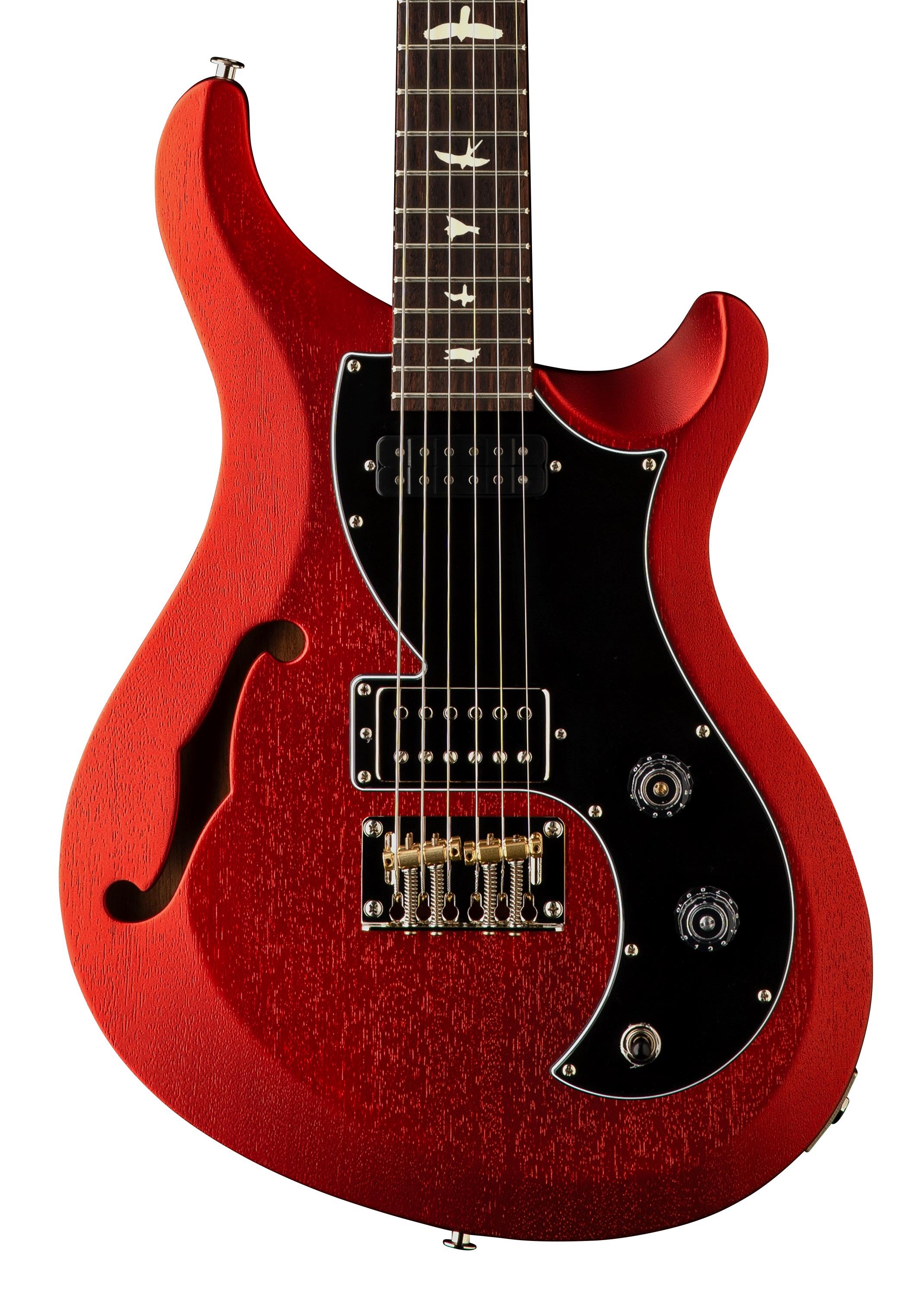 PRS S2 Vela Semi Hollow Satin Electric Guitar in Red Apple Metallic - S2 Vela Semi-Hollow Red Apple Metallic-hero.jpg
