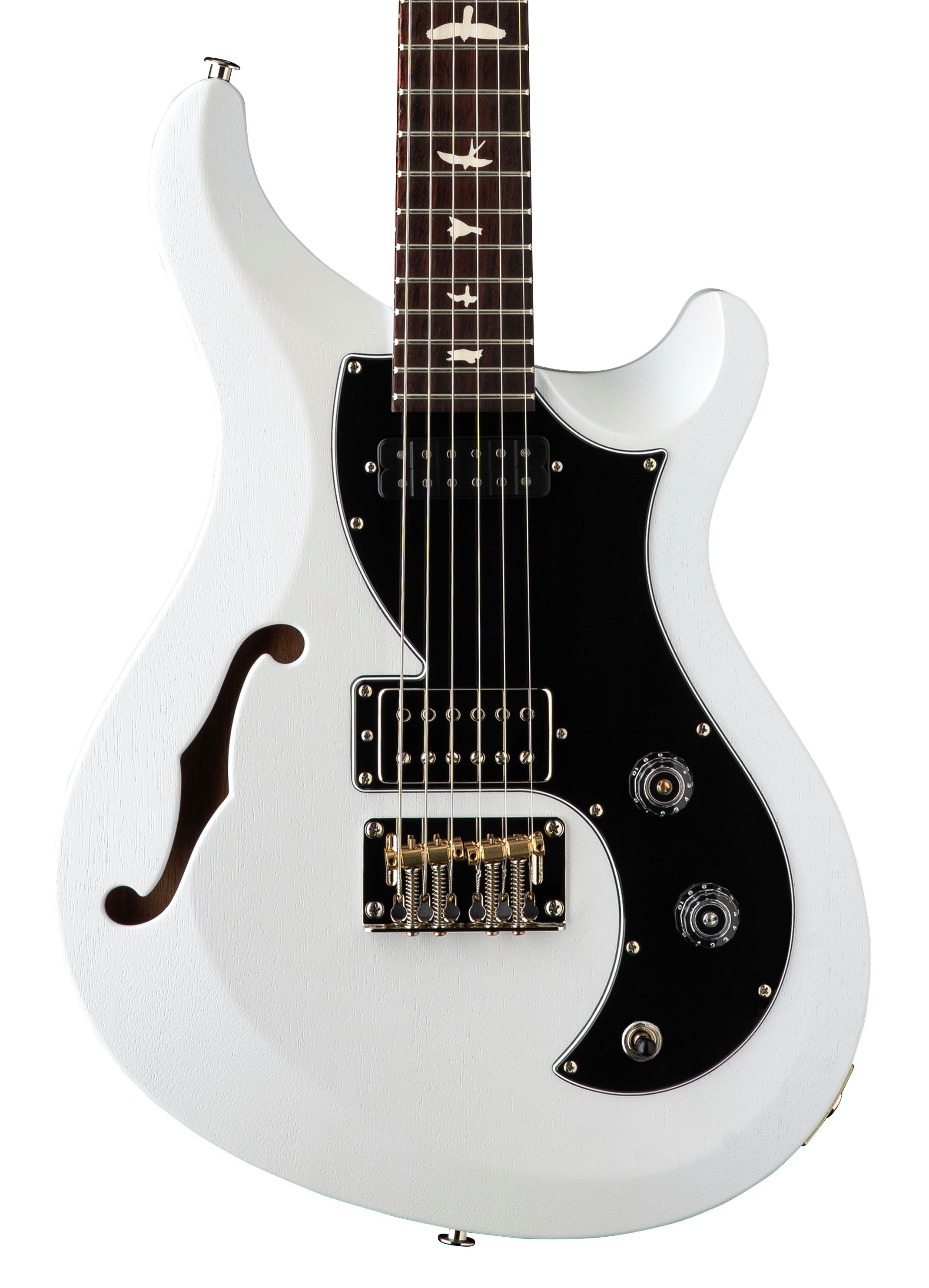 PRS S2 Vela Semi Hollow Satin Electric Guitar in Pearl White - S2 Vela Semi-Hollow Pearl White-hero.jpg