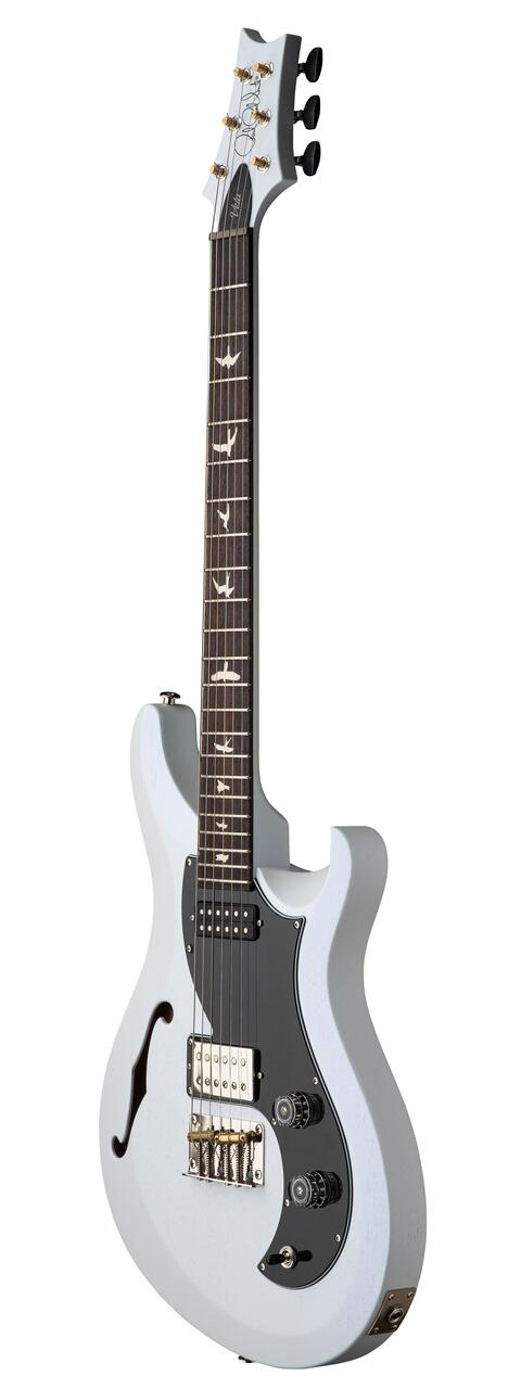 PRS S2 Vela Semi Hollow Satin Electric Guitar in Pearl White - S2 Vela Semi-Hollow Pearl White_3quarter.jpg